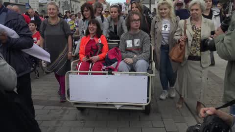 Demonstration For Disability Benefits In Warsaw