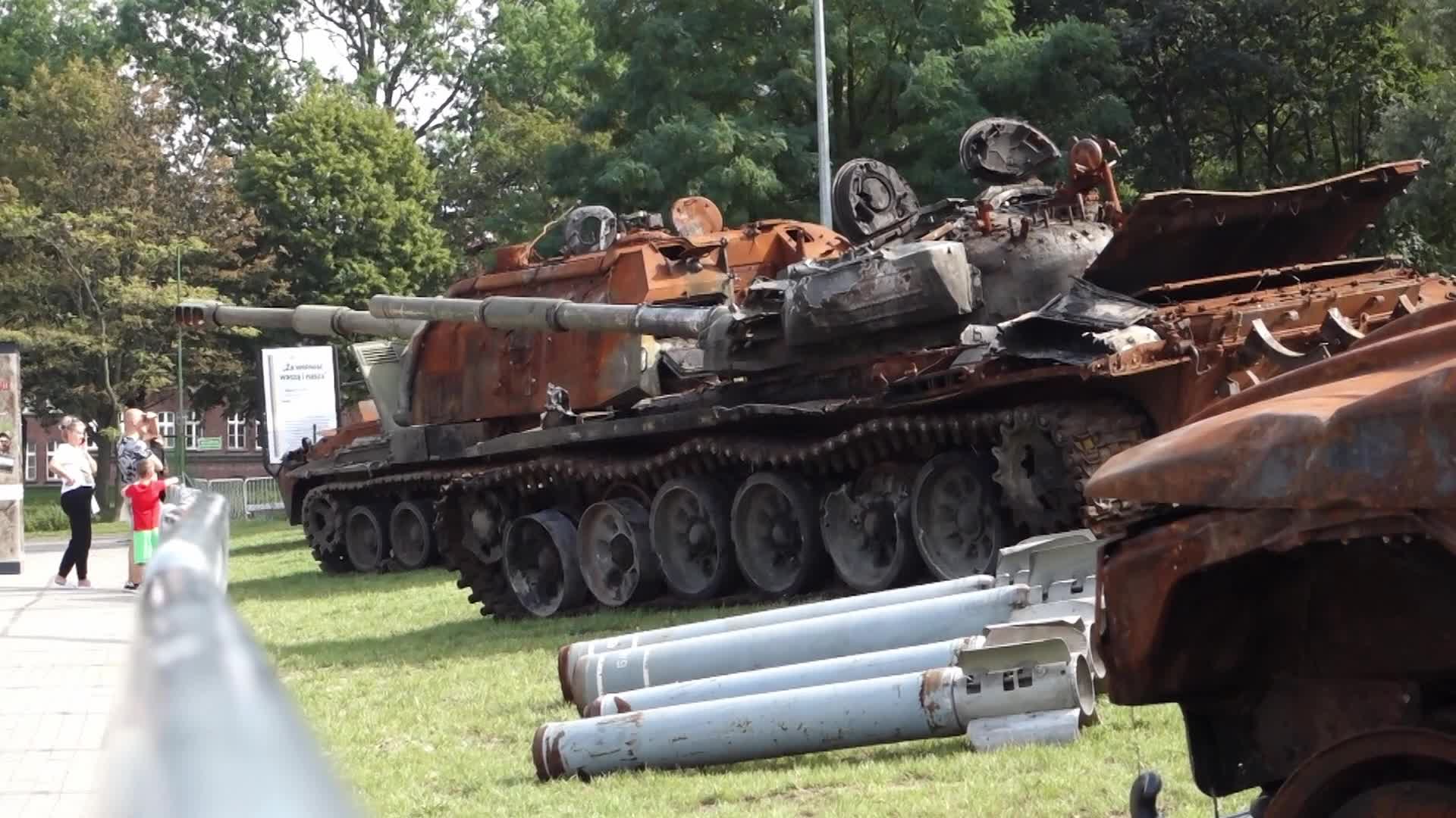 Wrecks Of Russian Tanks From Ukraine In Gdansk