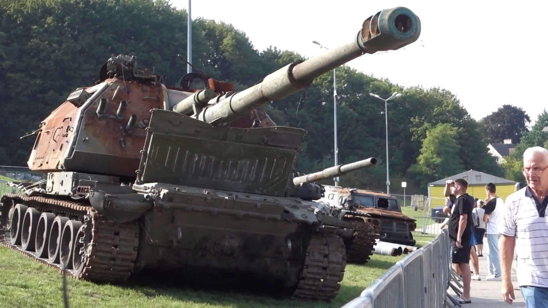 Wrecks Of Russian Tanks From Ukraine In Gdansk