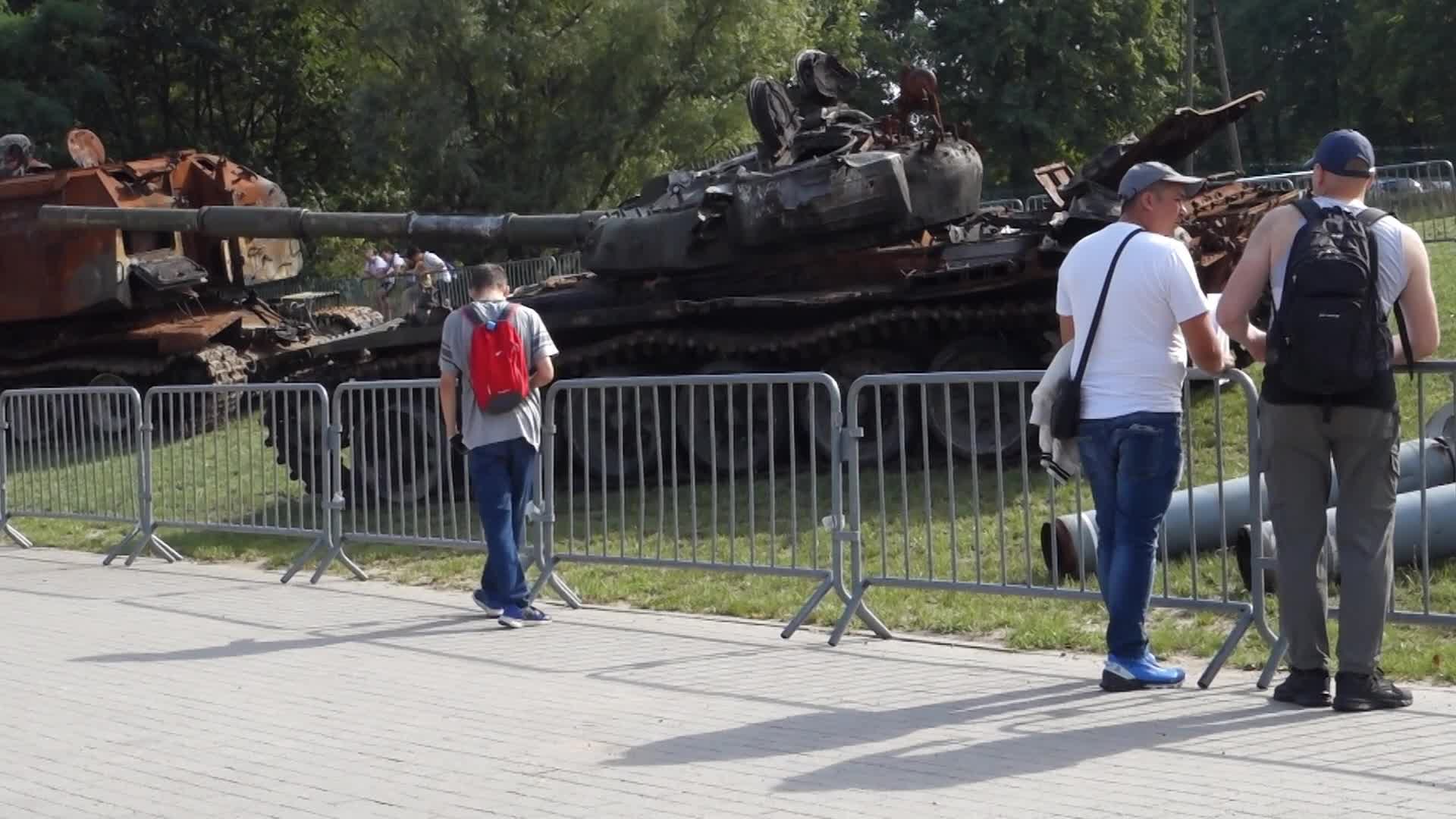 Wrecks Of Russian Tanks From Ukraine In Gdansk