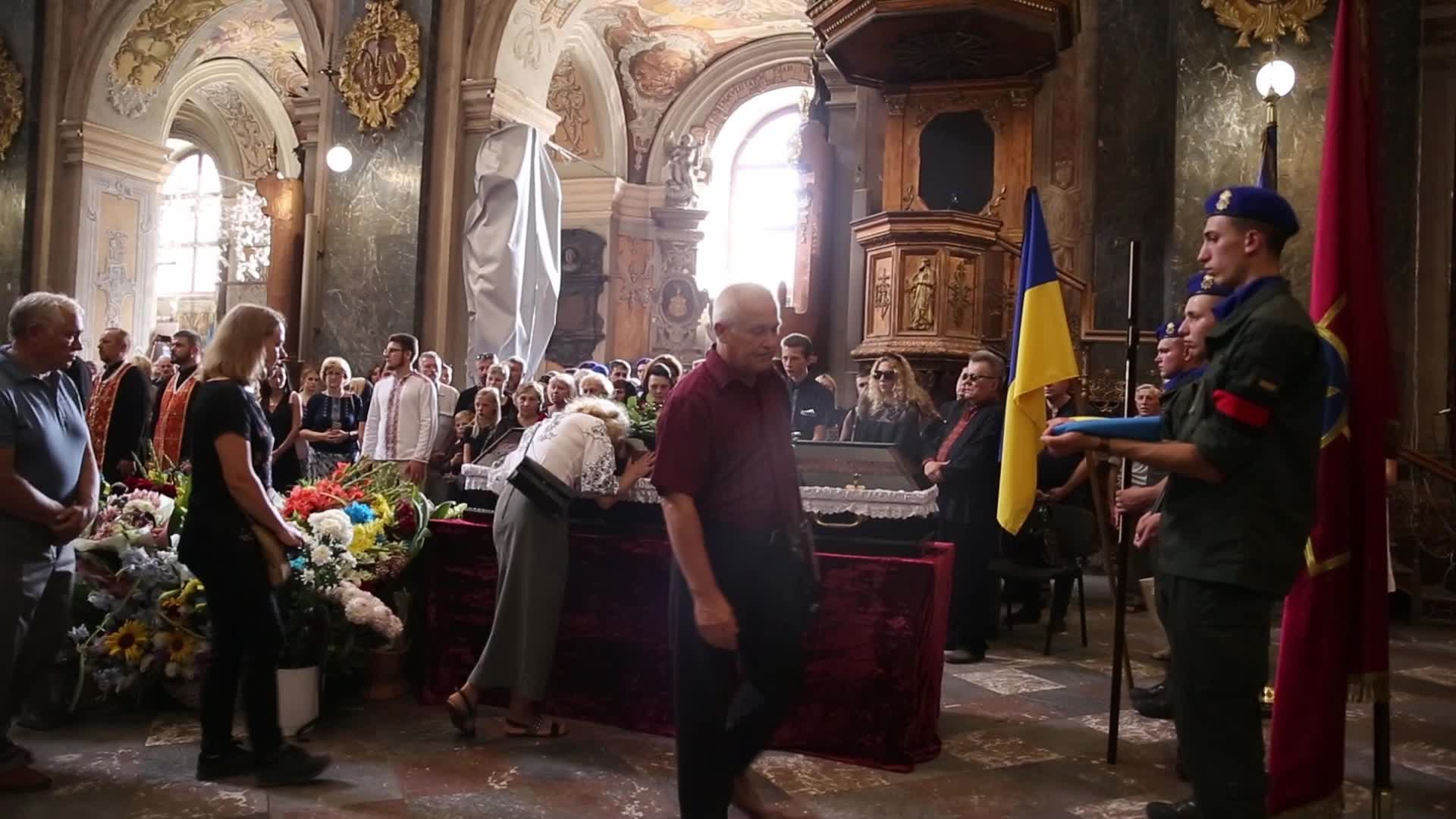 Fallen serviceman funeral in Lviv, Ukraine