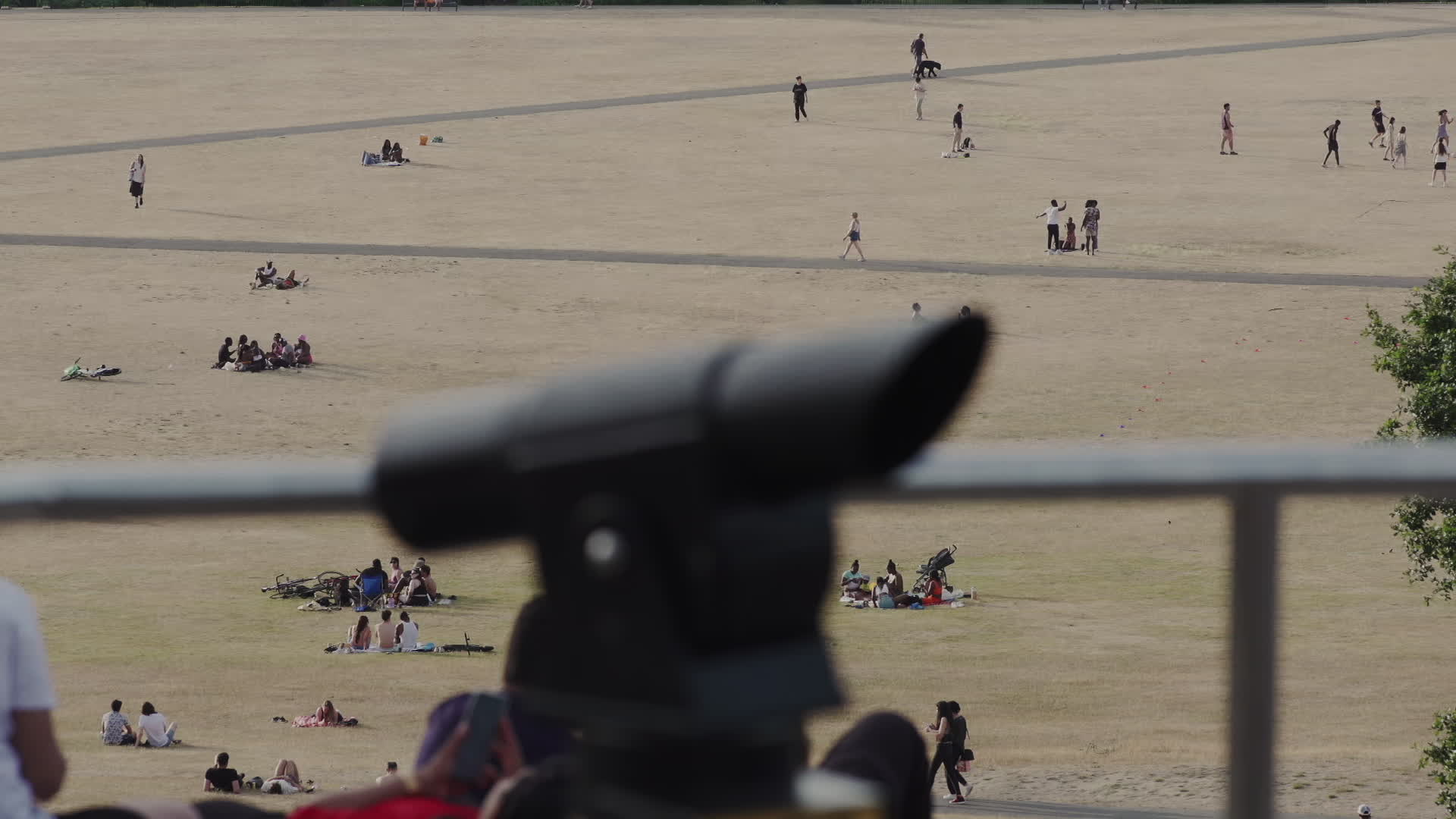 Greenwich Park in London During Heatwave