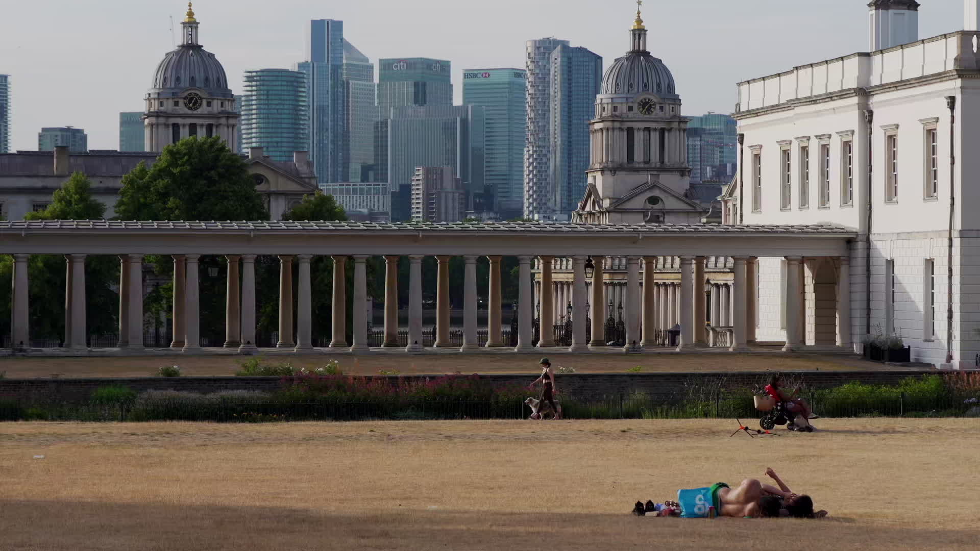 Greenwich Park in London During Heatwave