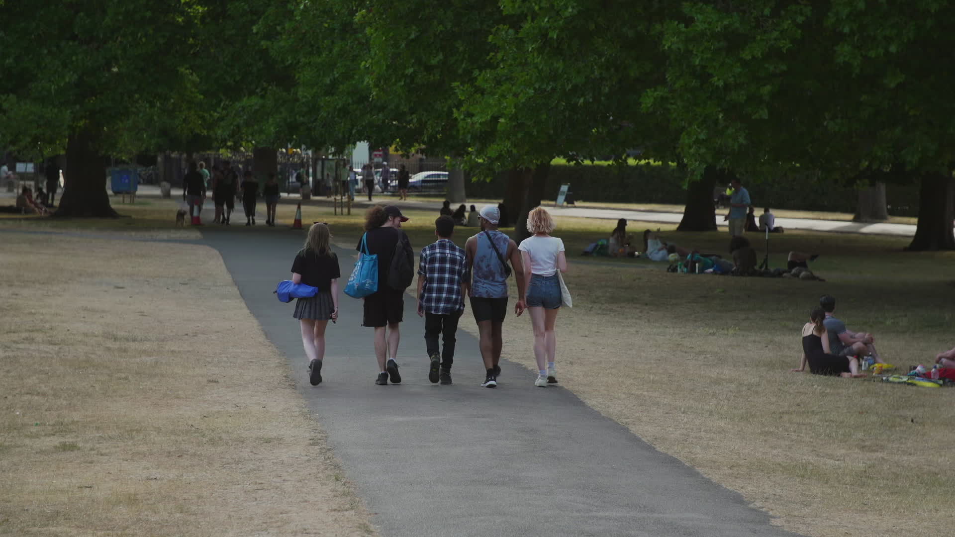 Greenwich Park in London During Heatwave