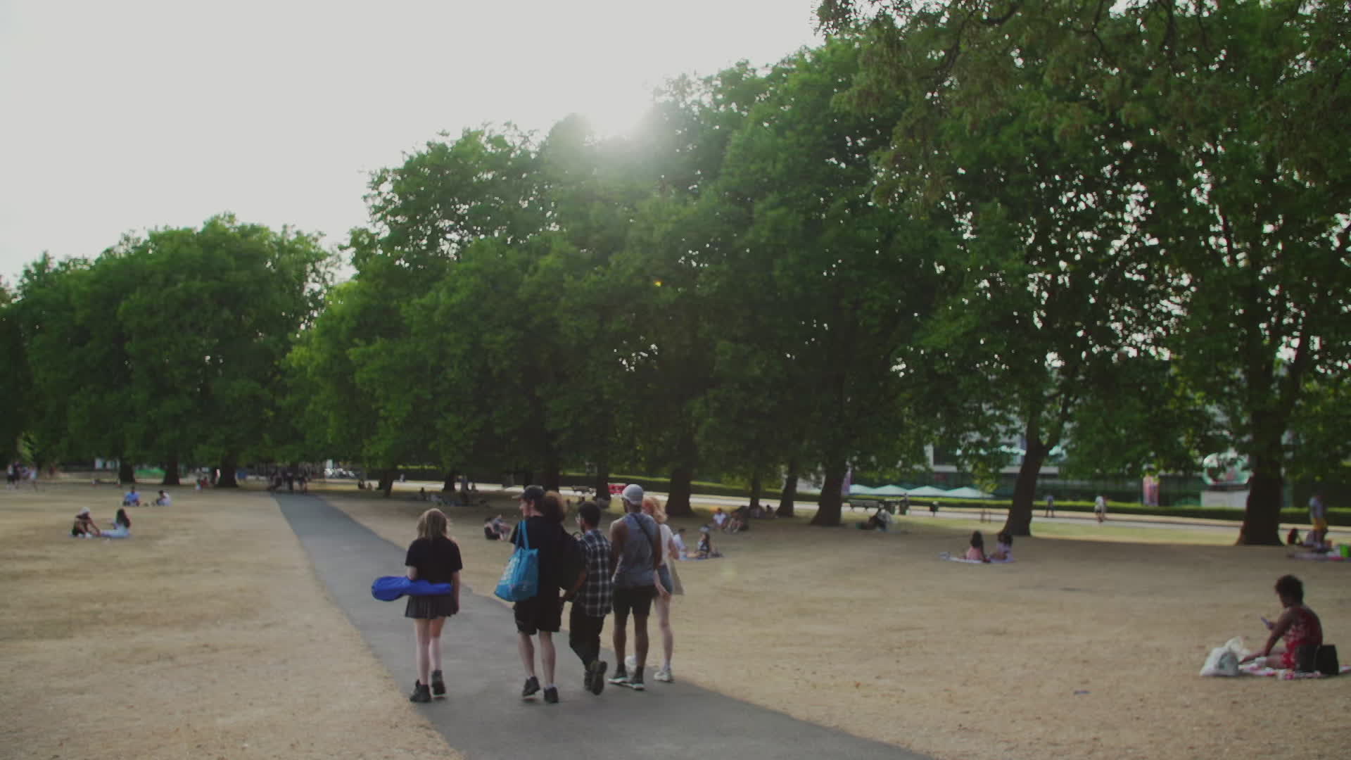 Greenwich Park in London During Heatwave