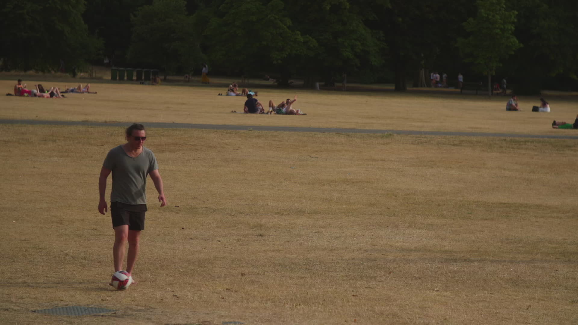 Greenwich Park in London During Heatwave