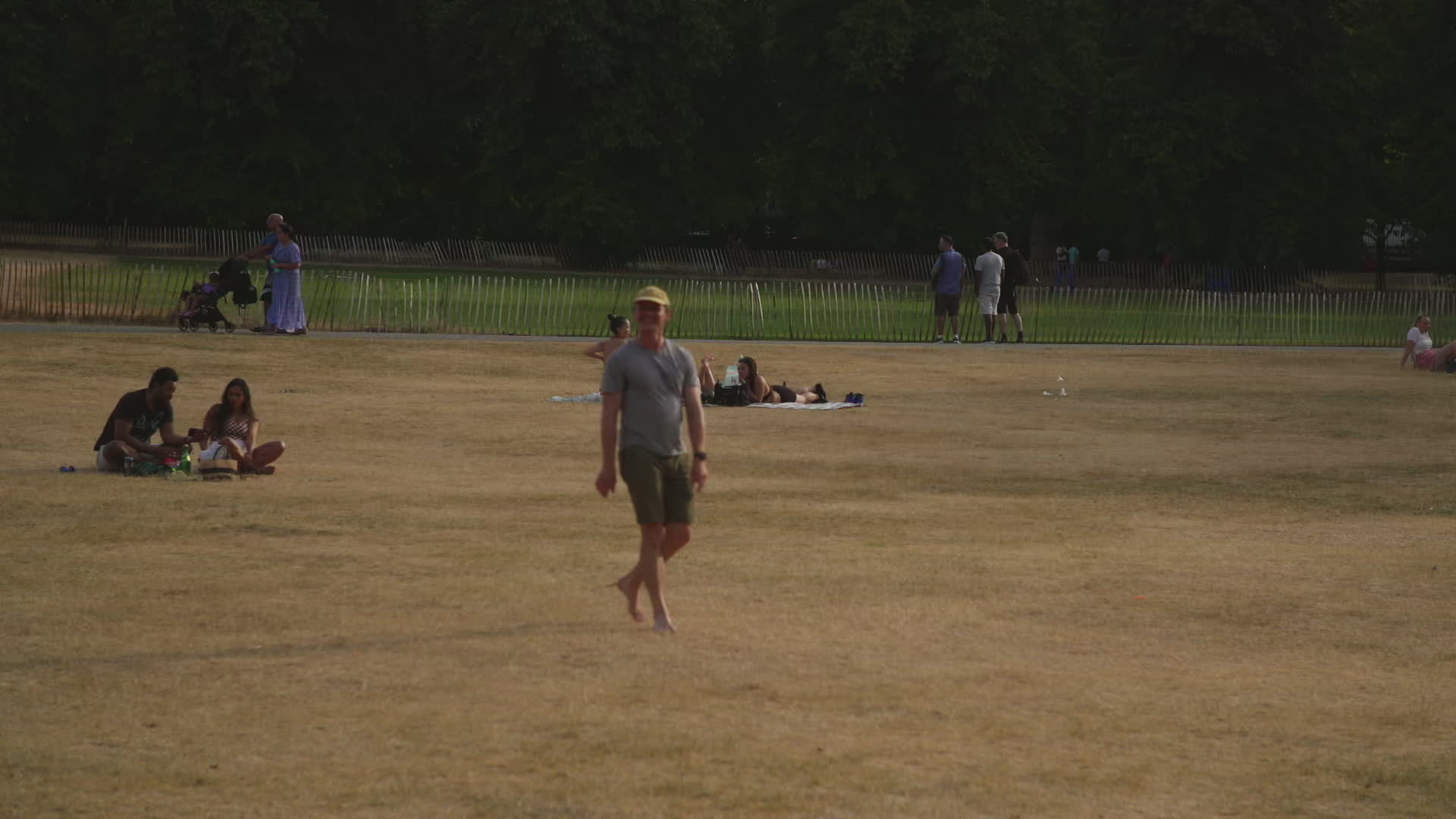 Greenwich Park in London During Heatwave