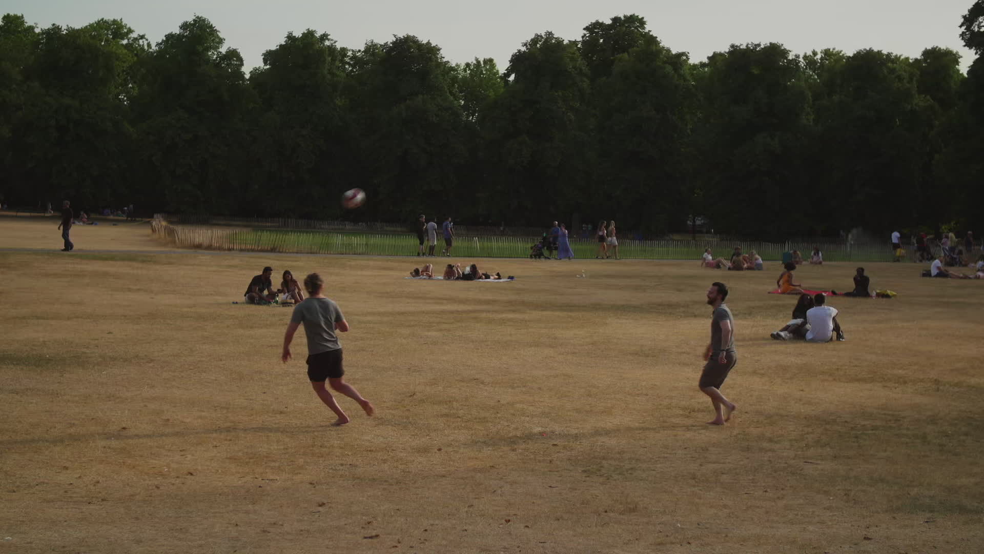 Greenwich Park in London During Heatwave