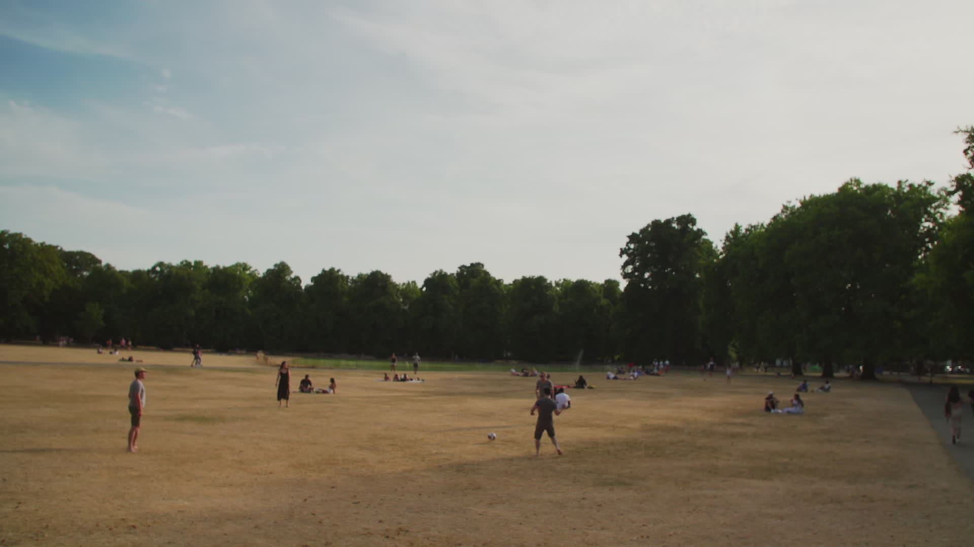 Greenwich Park in London During Heatwave