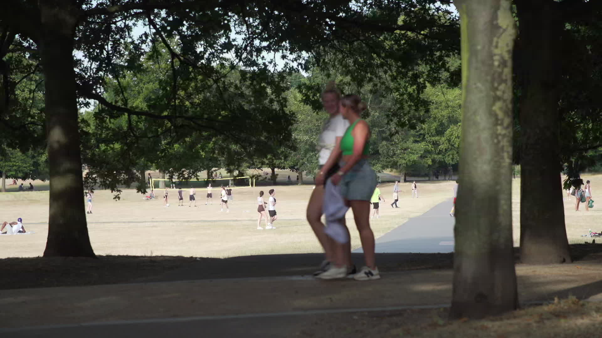 Greenwich Park in London During Heatwave
