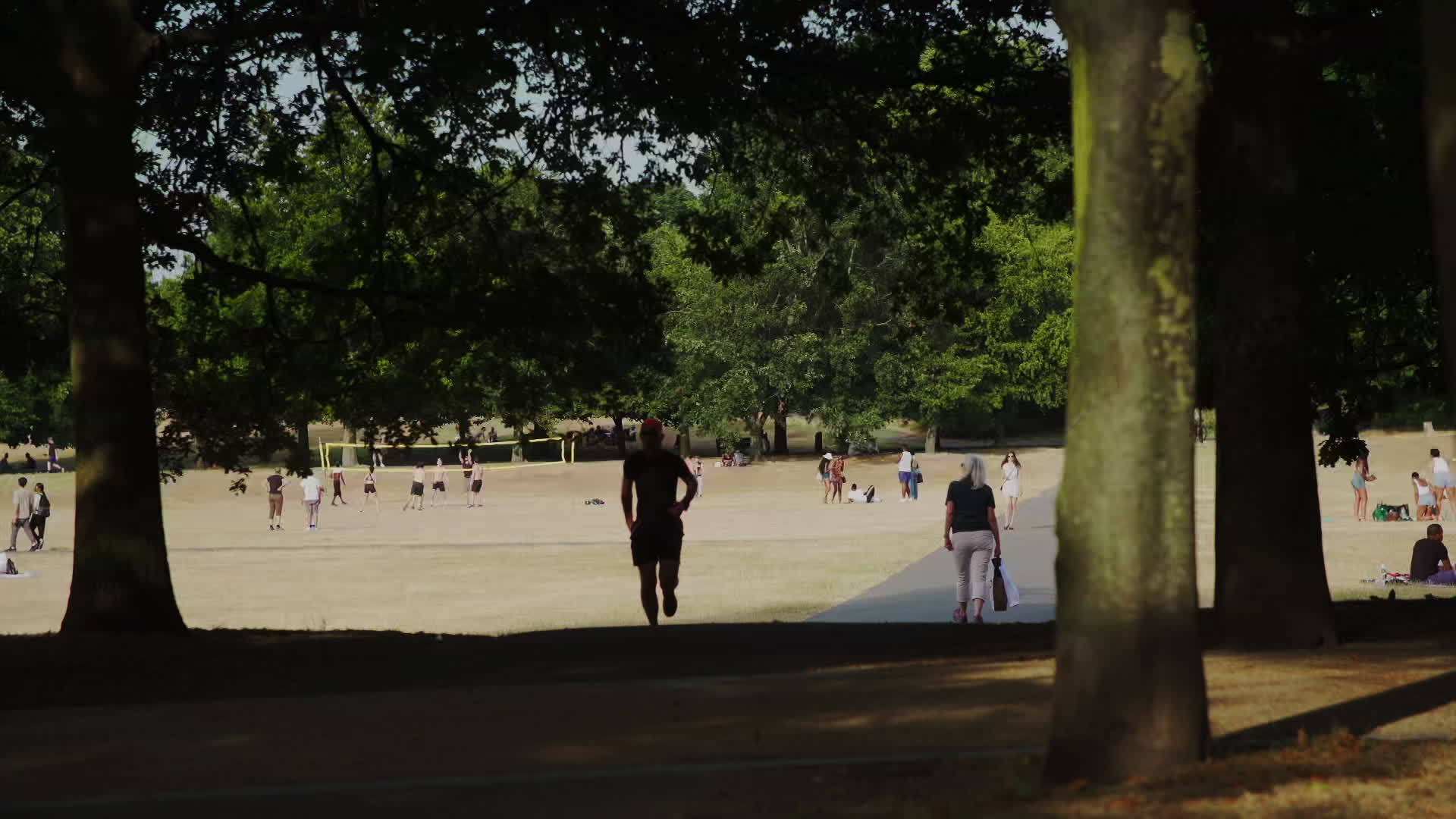 Greenwich Park in London During Heatwave