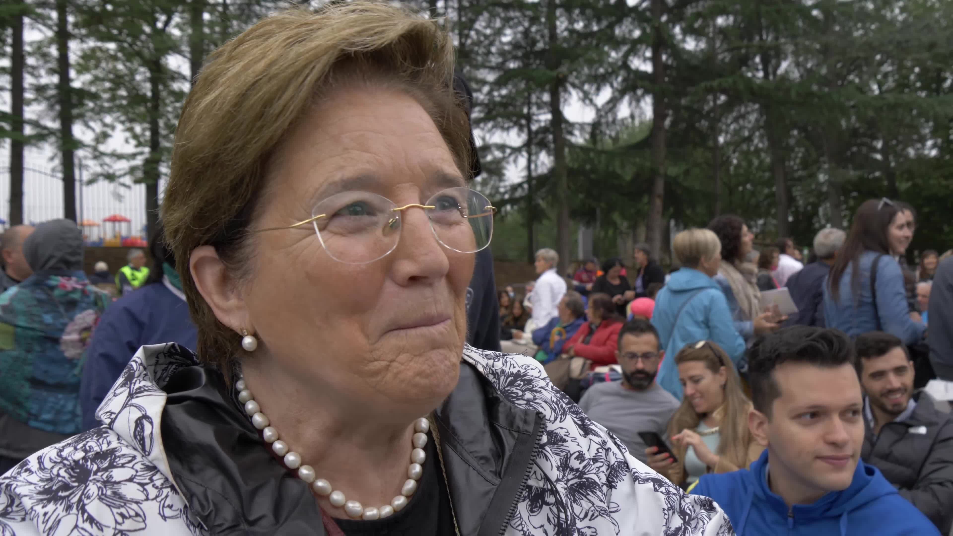 Vox Pops of Pilgrims Await The Arrival Of Pope Francis In L'Aquila - Perdonanza Celestiniana 2022
