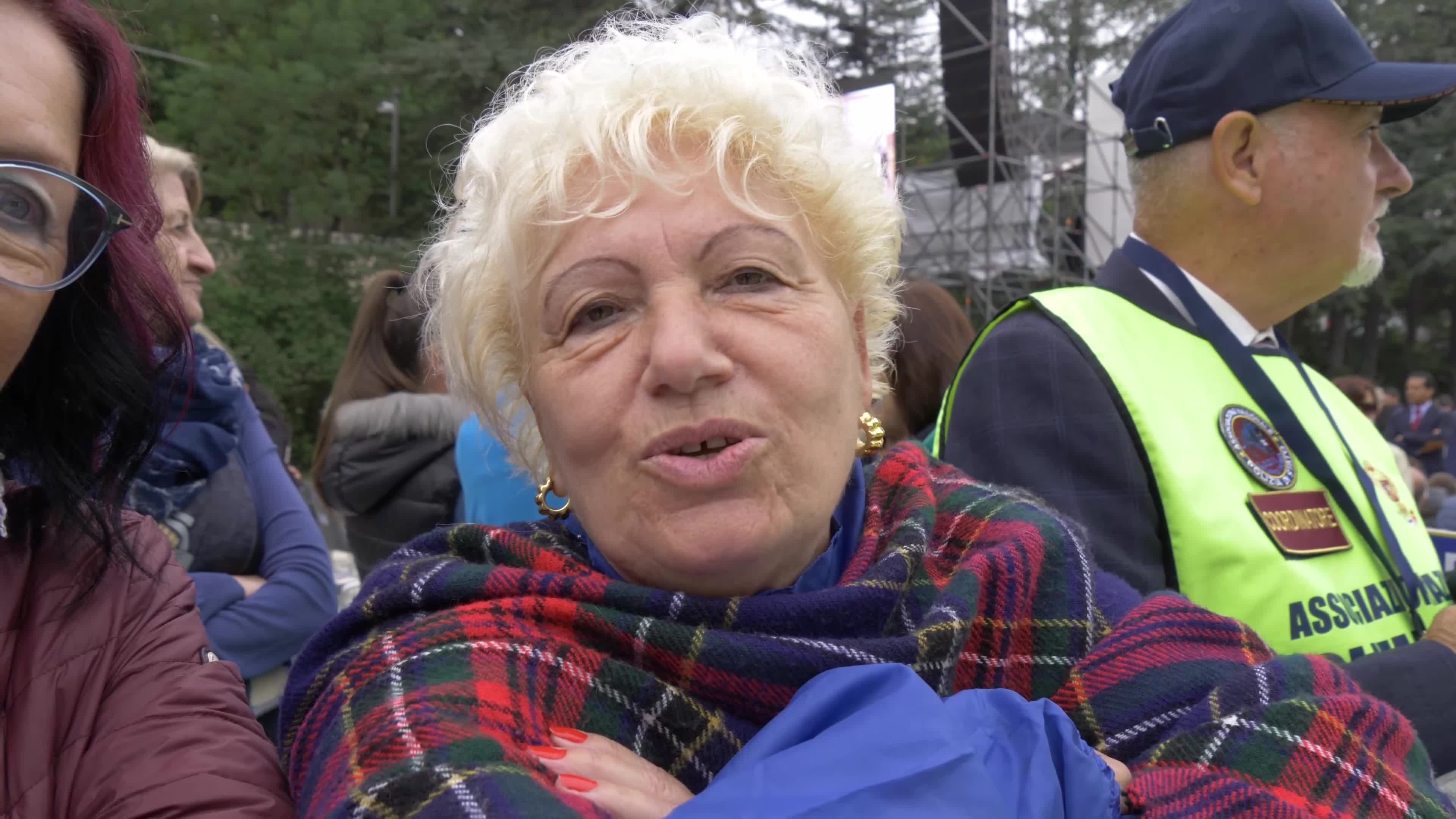Vox Pops of Pilgrims Await The Arrival Of Pope Francis In L'Aquila - Perdonanza Celestiniana 2022