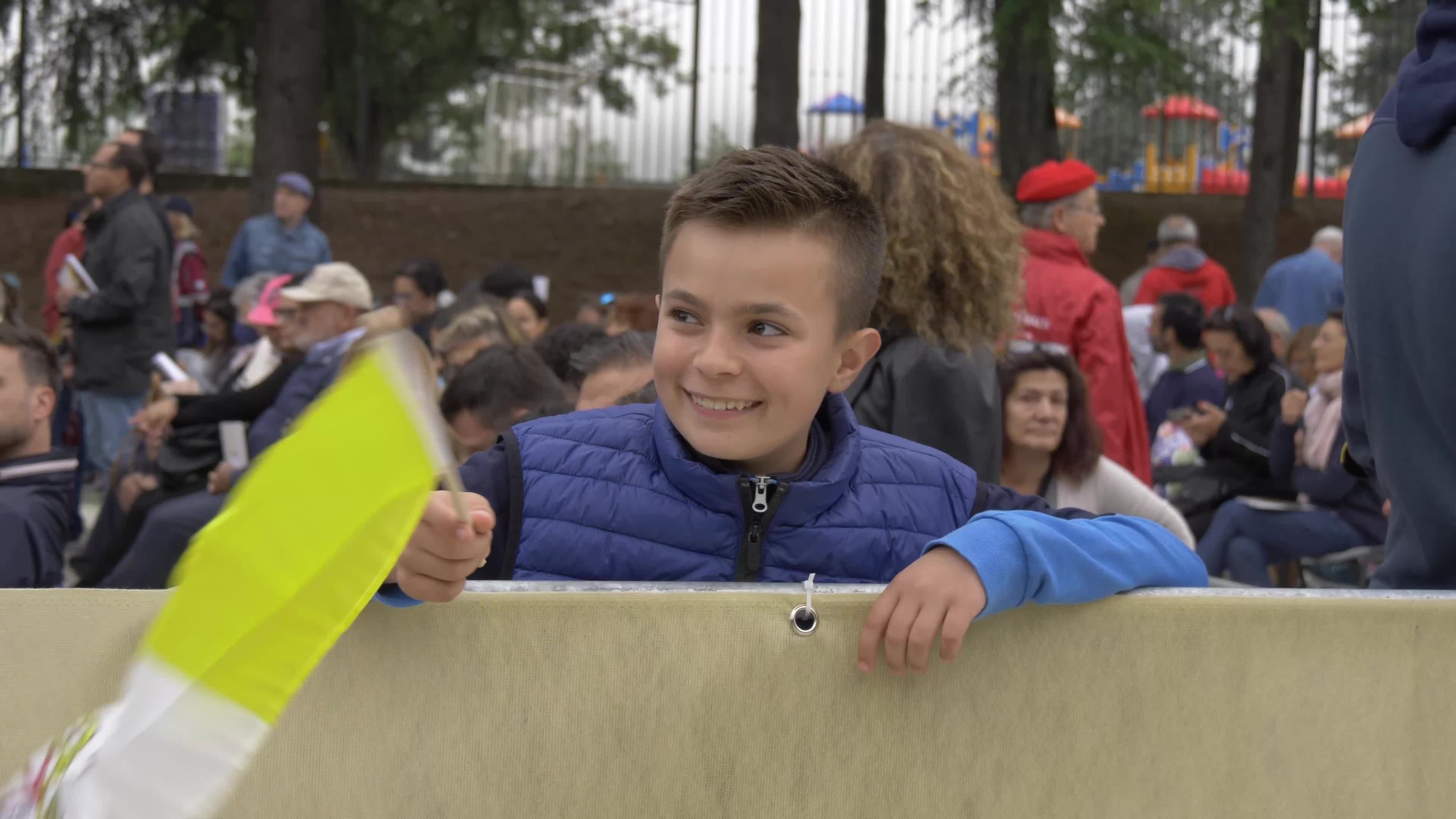 Pilgrims Await The Arrival Of Pope Francis In L'Aquila - Perdonanza Celestiniana 2022
