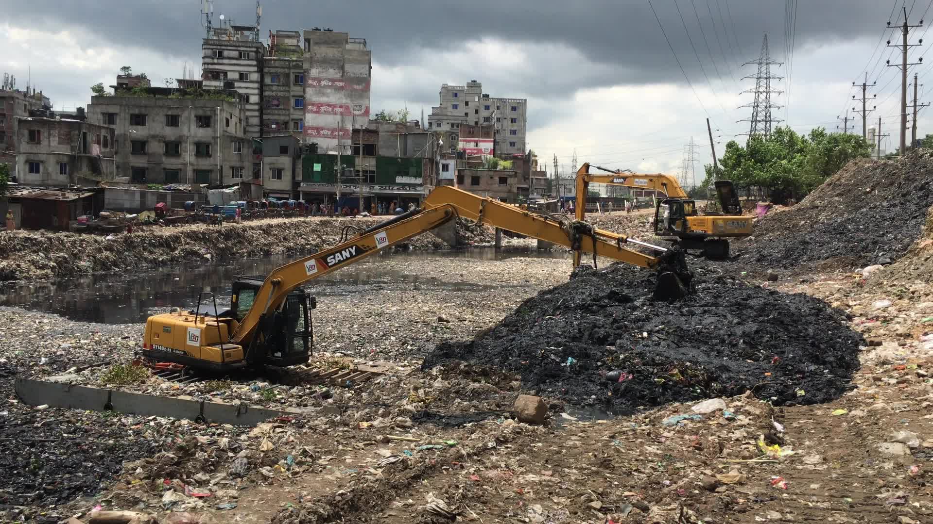 River Digging In Dhaka