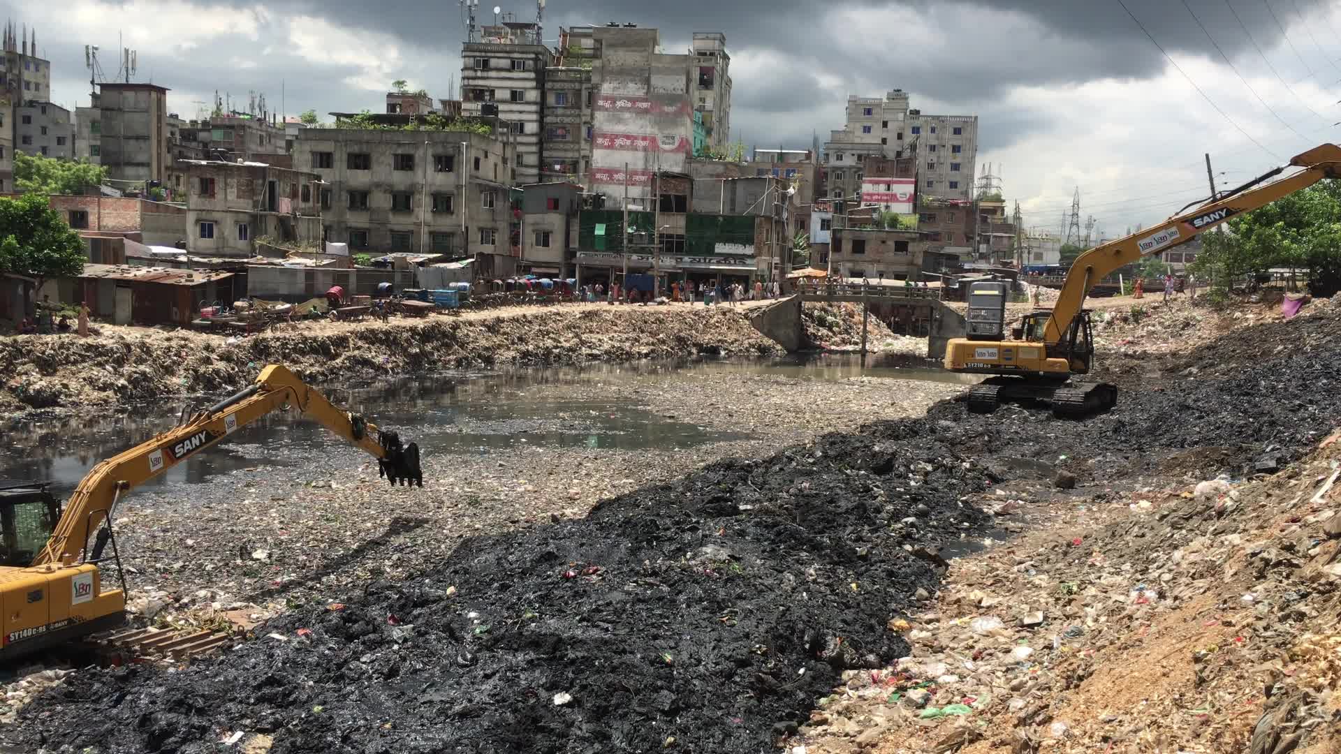 River Digging In Dhaka