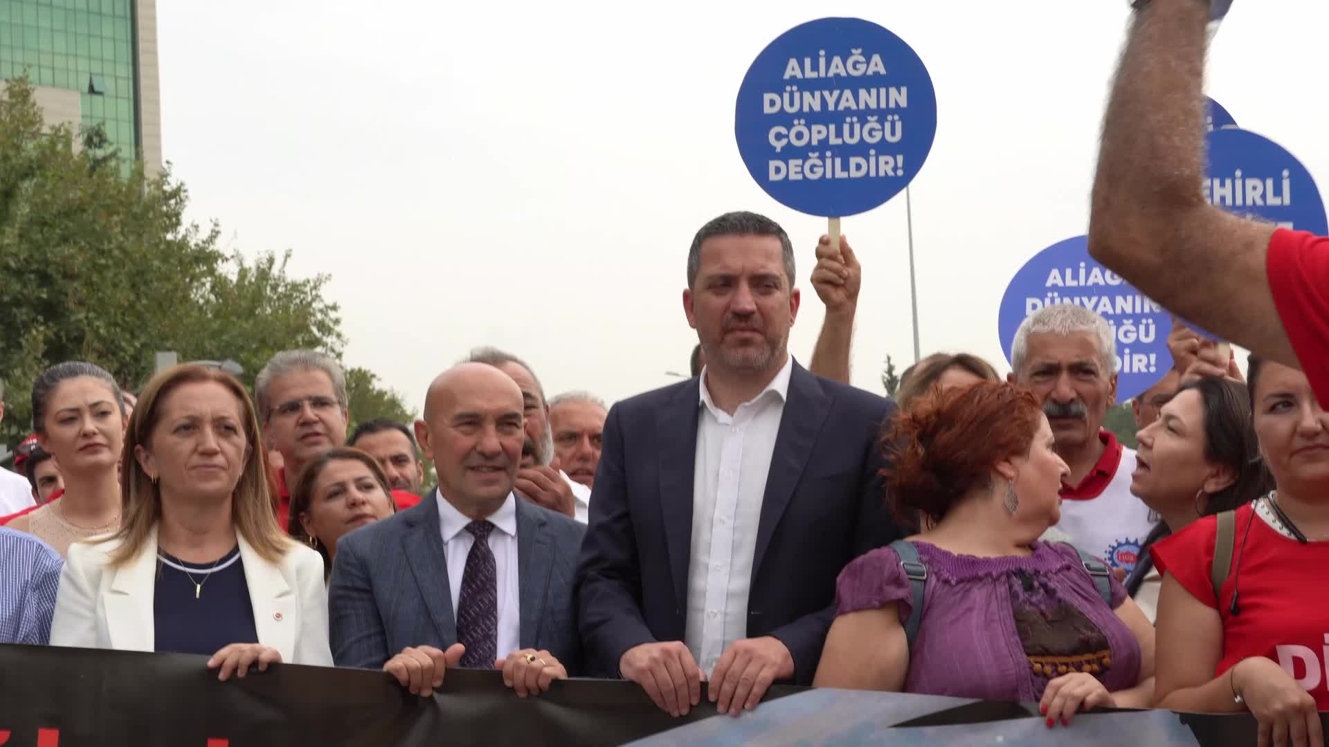 Protest against the dismantling of Brazilian Nae Sao Paulo aircraft carrier, Izmir, Turkey