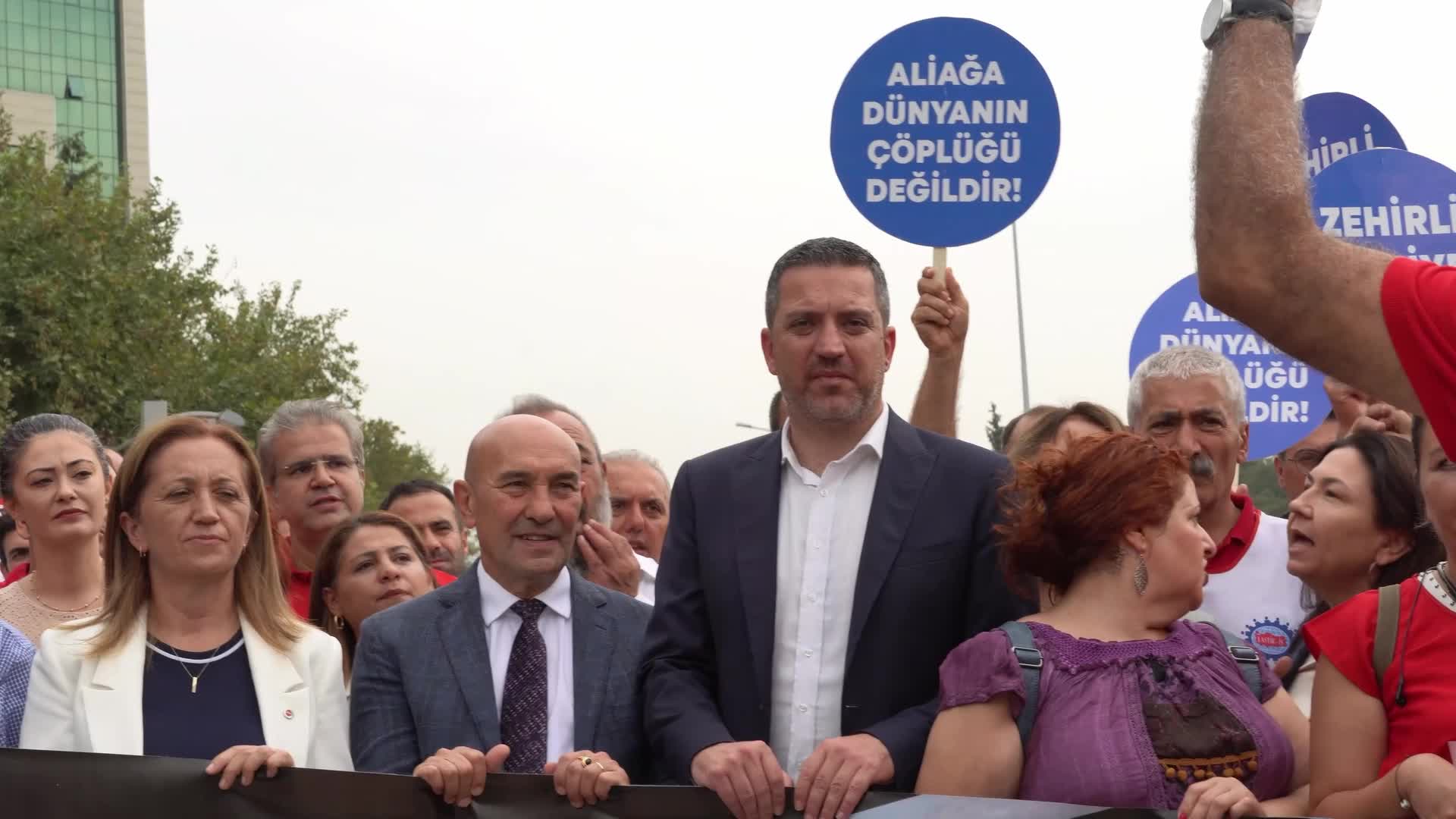 Protest against the dismantling of Brazilian Nae Sao Paulo aircraft carrier, Izmir, Turkey