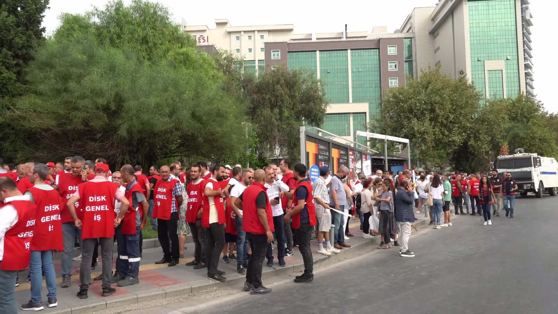 Protest against the dismantling of Brazilian Nae Sao Paulo aircraft carrier, Izmir, Turkey