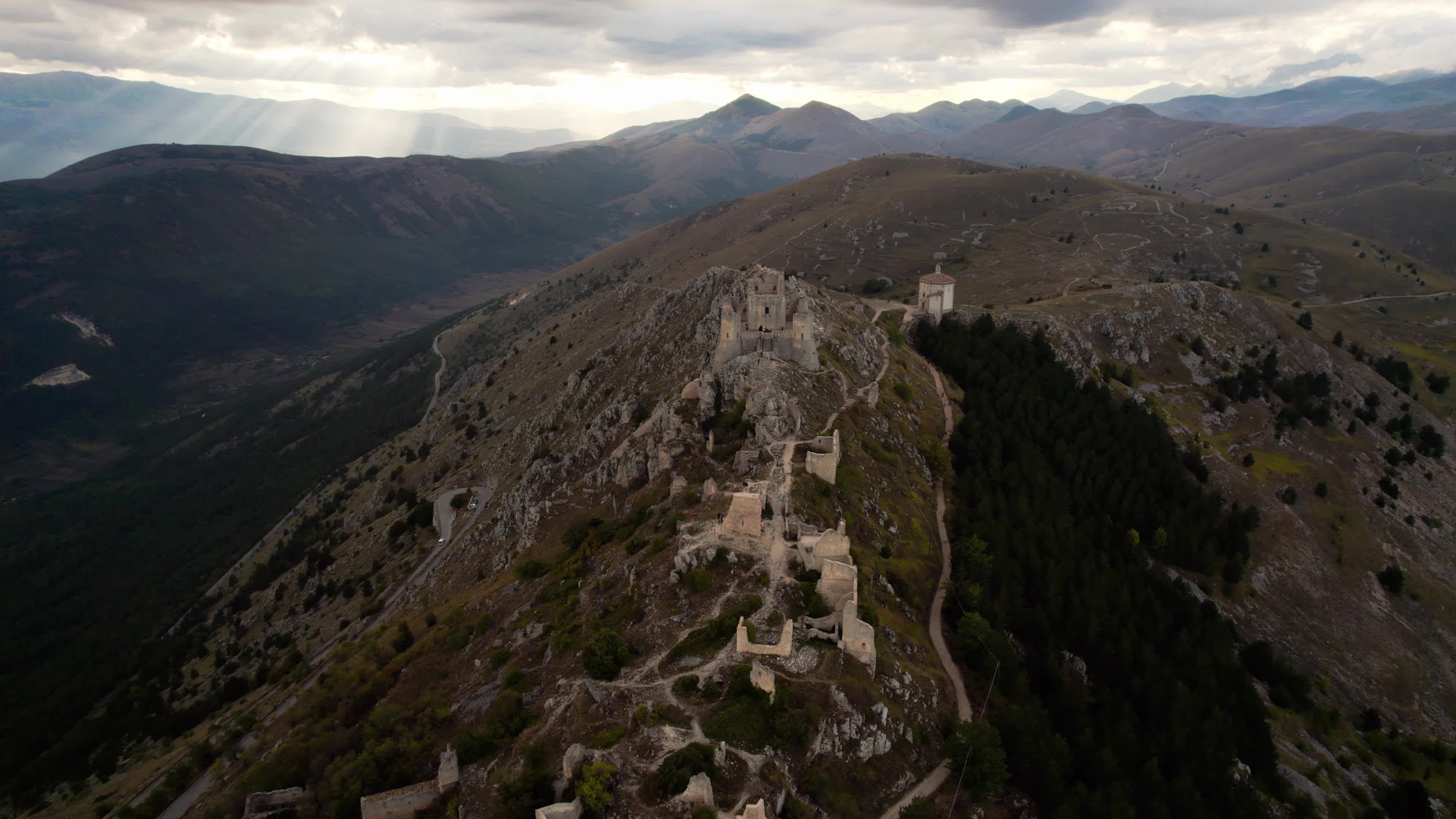 Drone View Of The Castle Of Rocca Calascio