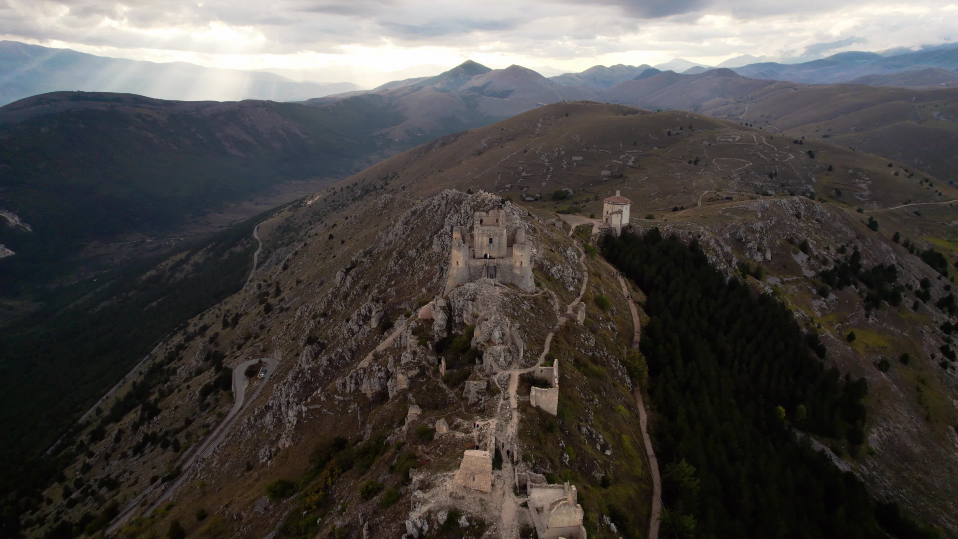 Drone View Of The Castle Of Rocca Calascio