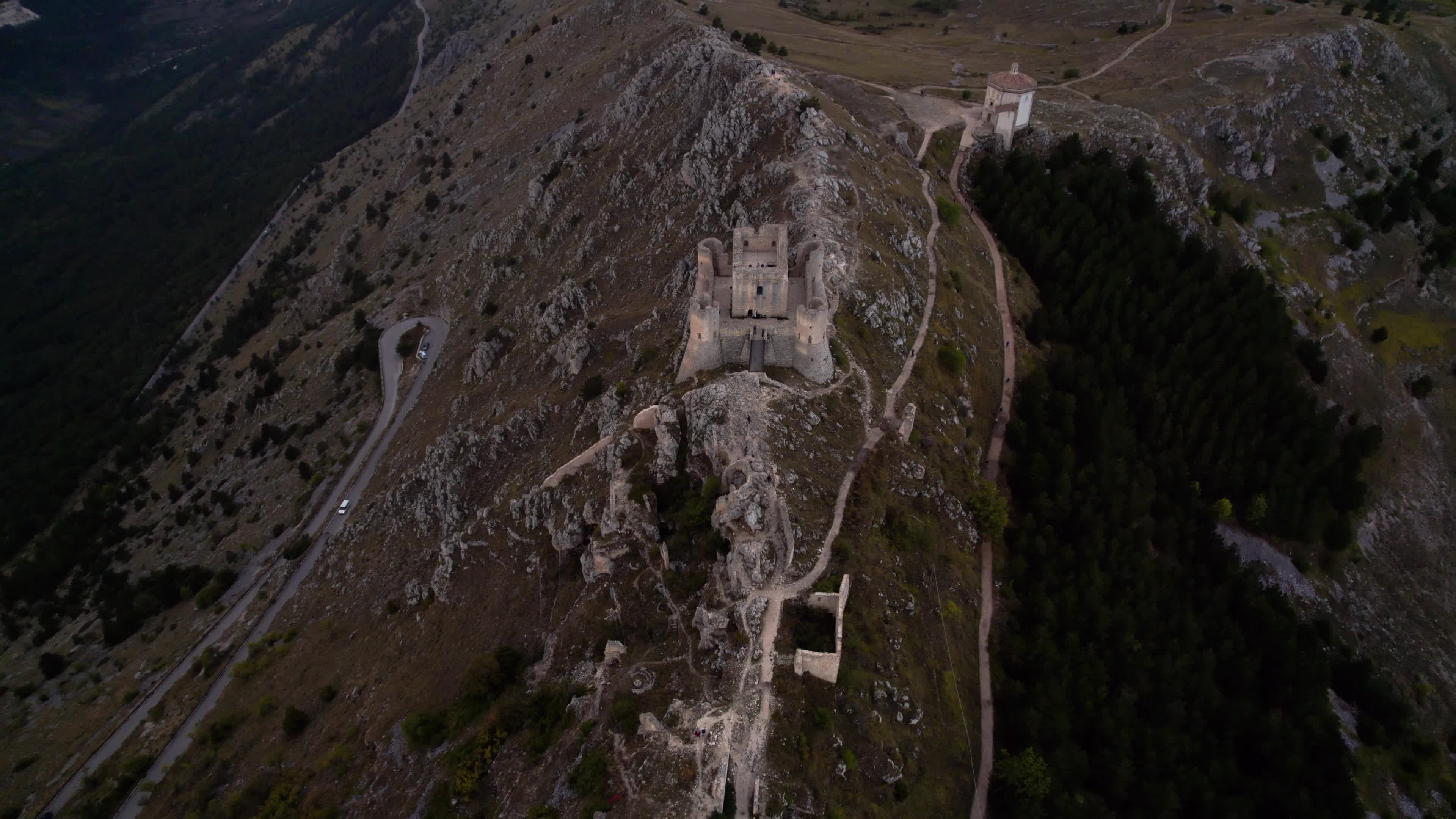 Drone View Of The Castle Of Rocca Calascio