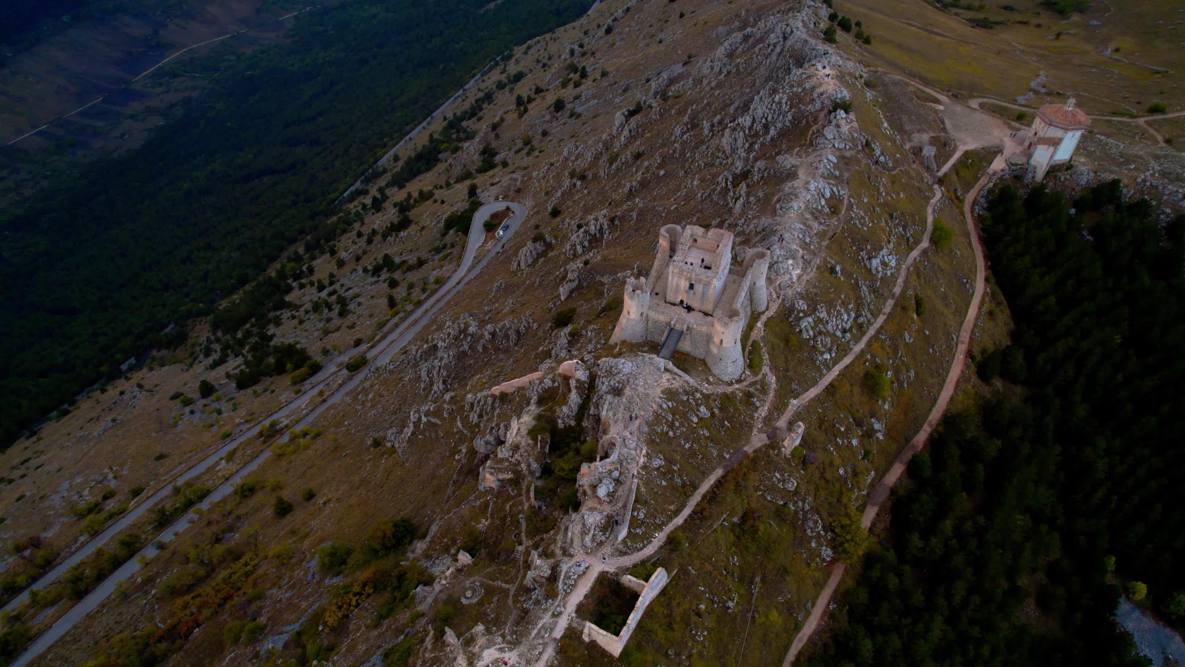 Drone View Of The Castle Of Rocca Calascio