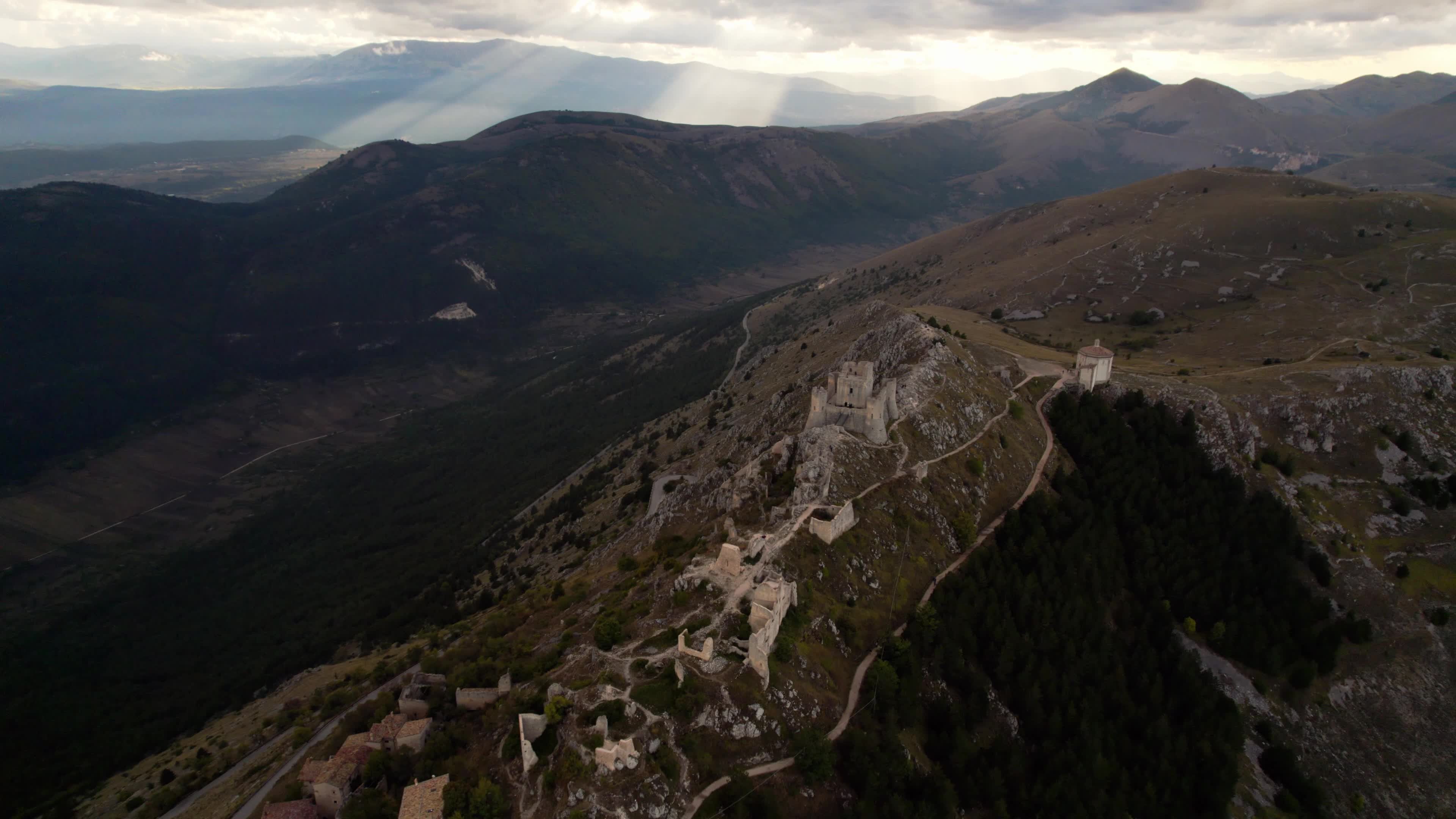 Drone View Of The Castle Of Rocca Calascio
