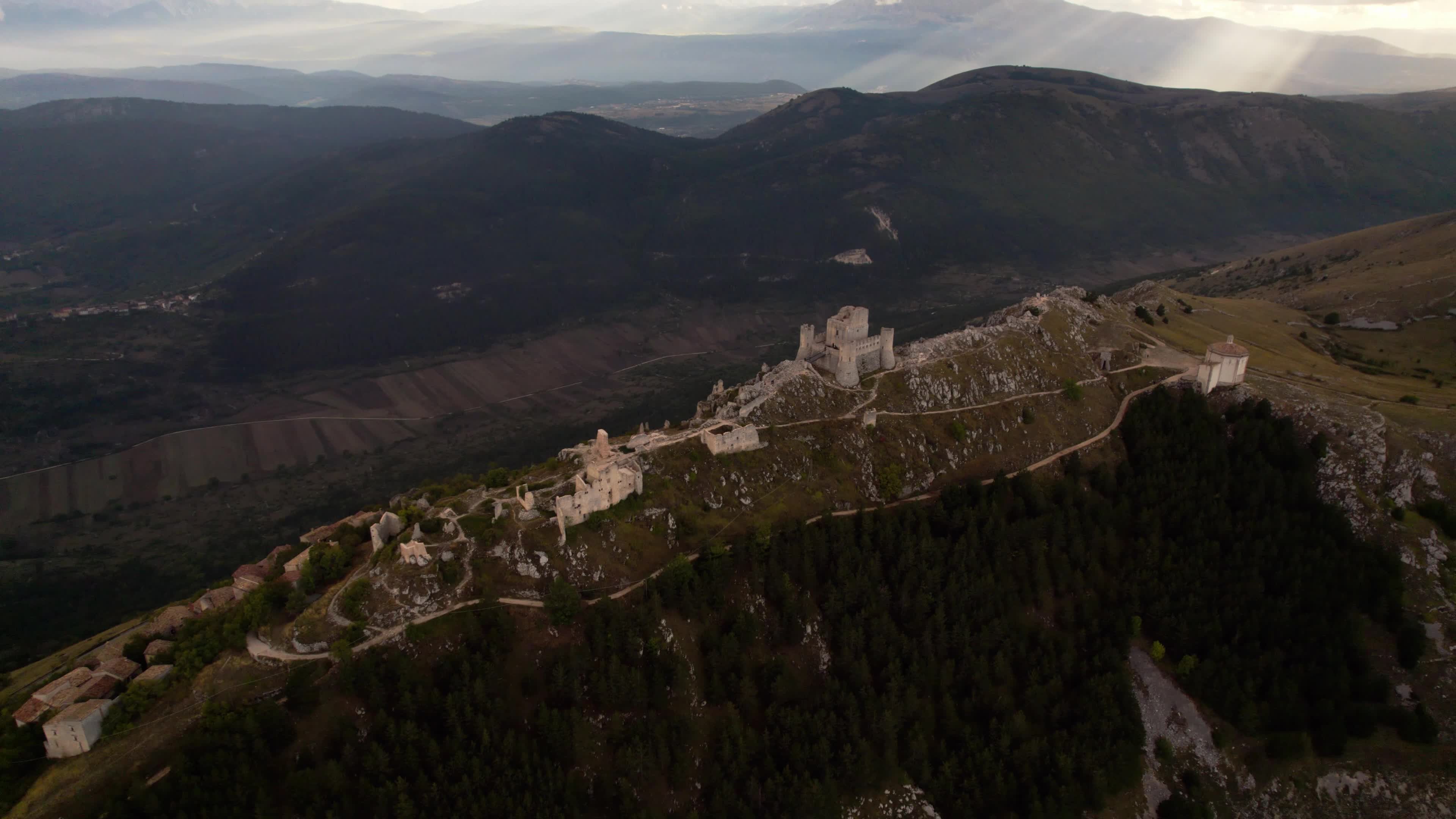 Drone View Of The Castle Of Rocca Calascio