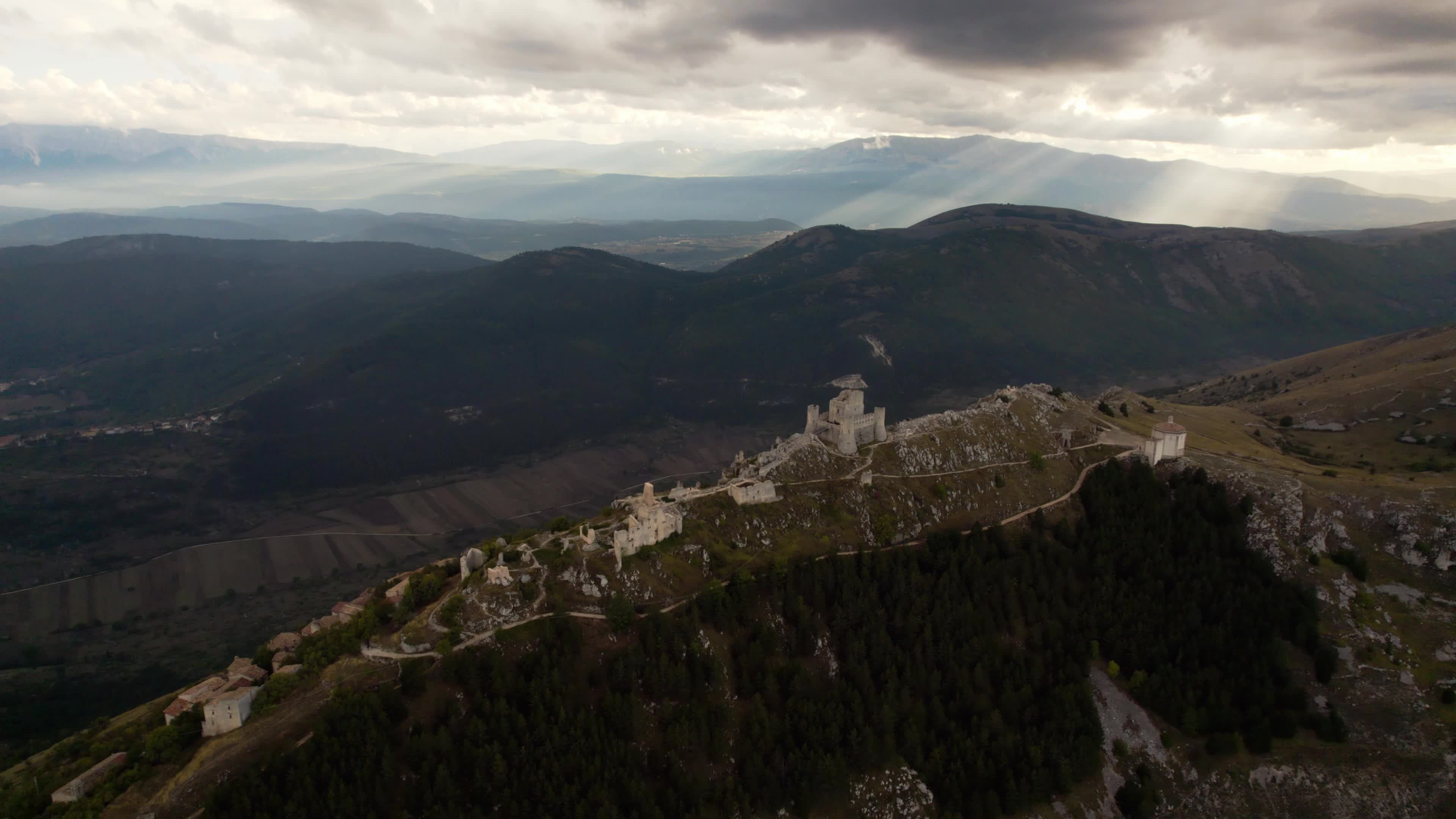 Drone View Of The Castle Of Rocca Calascio