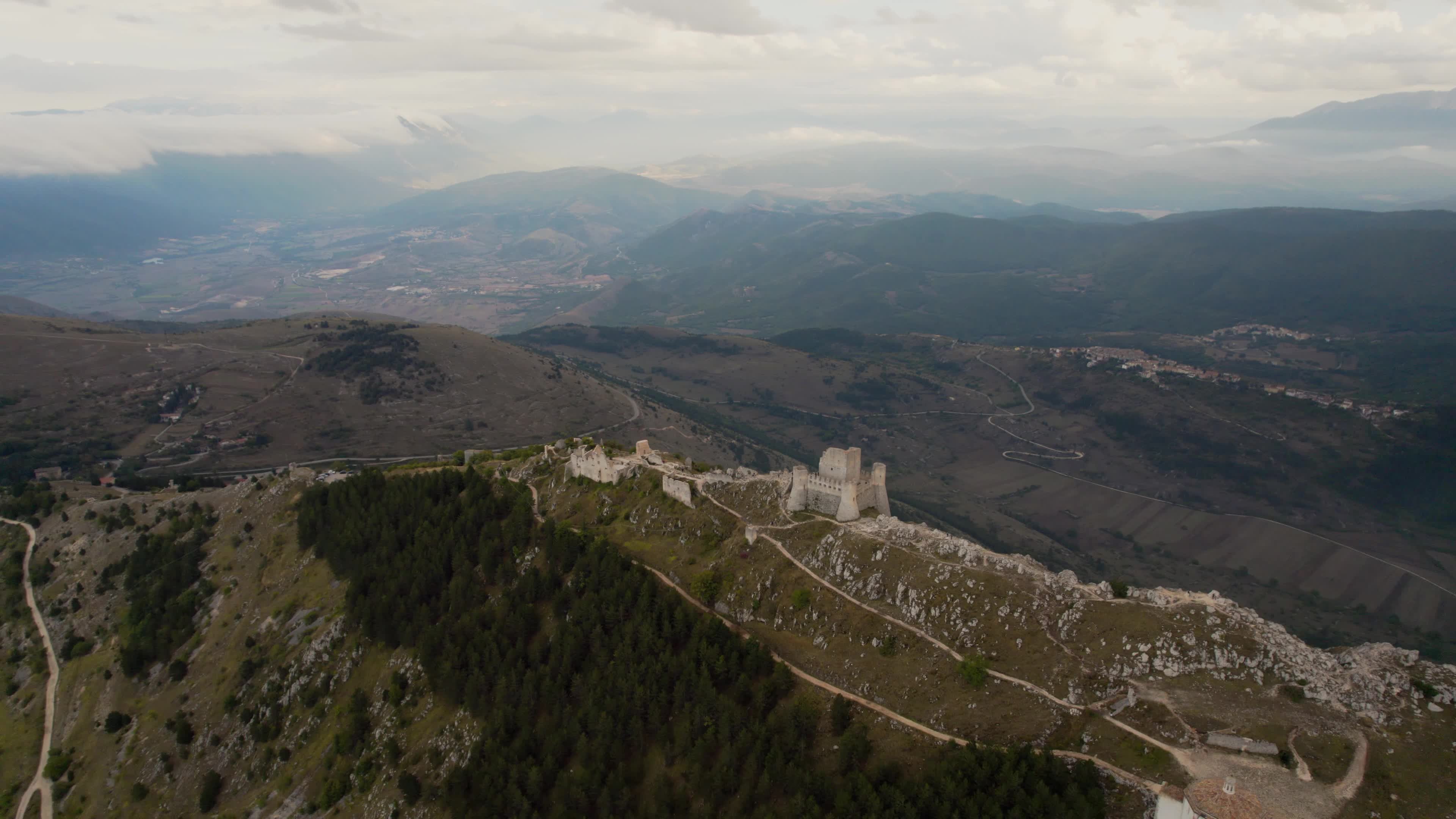 Drone View Of The Castle Of Rocca Calascio