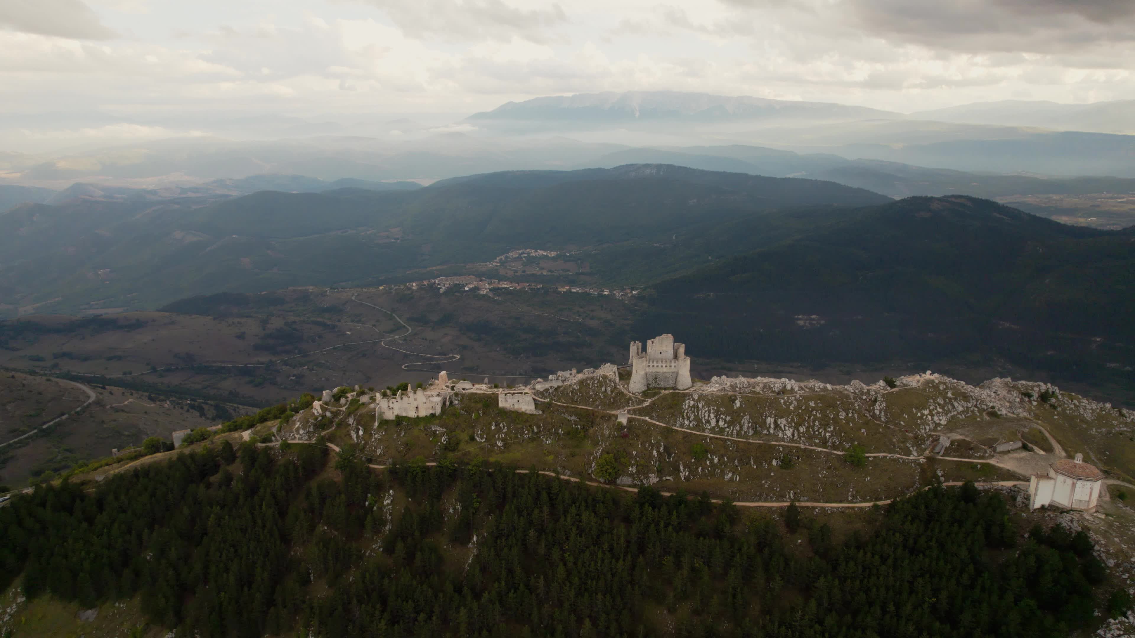 Drone View Of The Castle Of Rocca Calascio