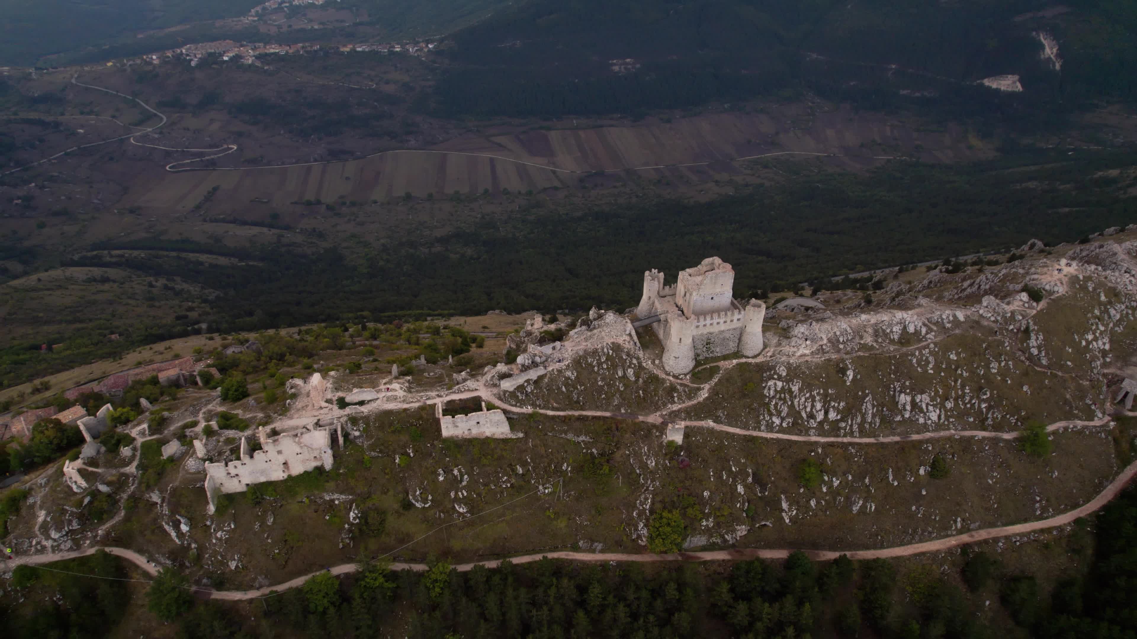Drone View Of The Castle Of Rocca Calascio