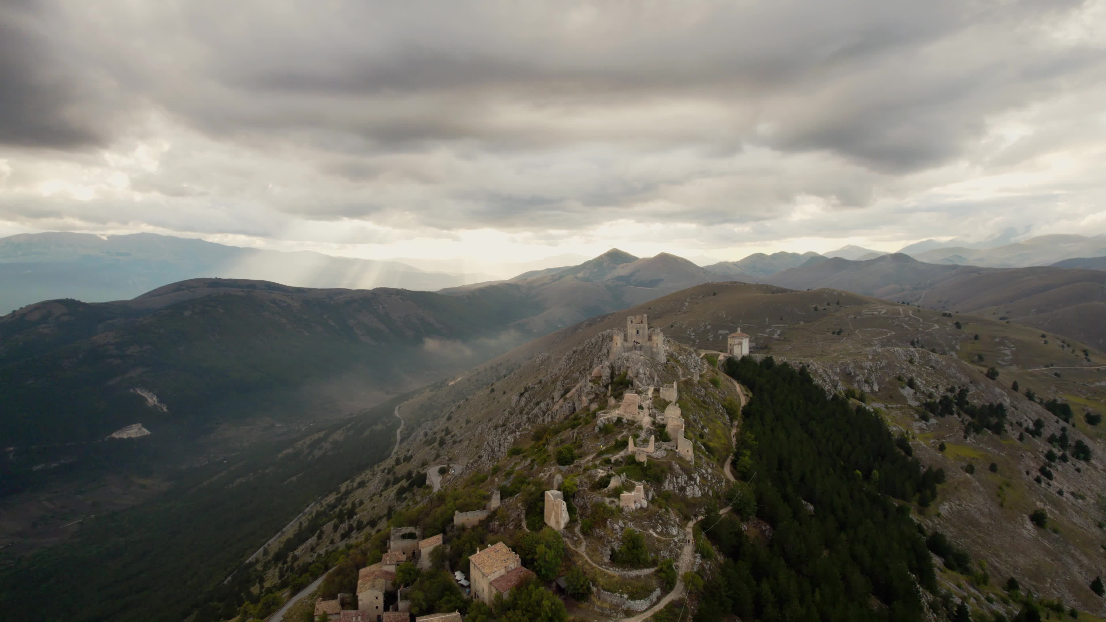 Drone View Of The Castle Of Rocca Calascio