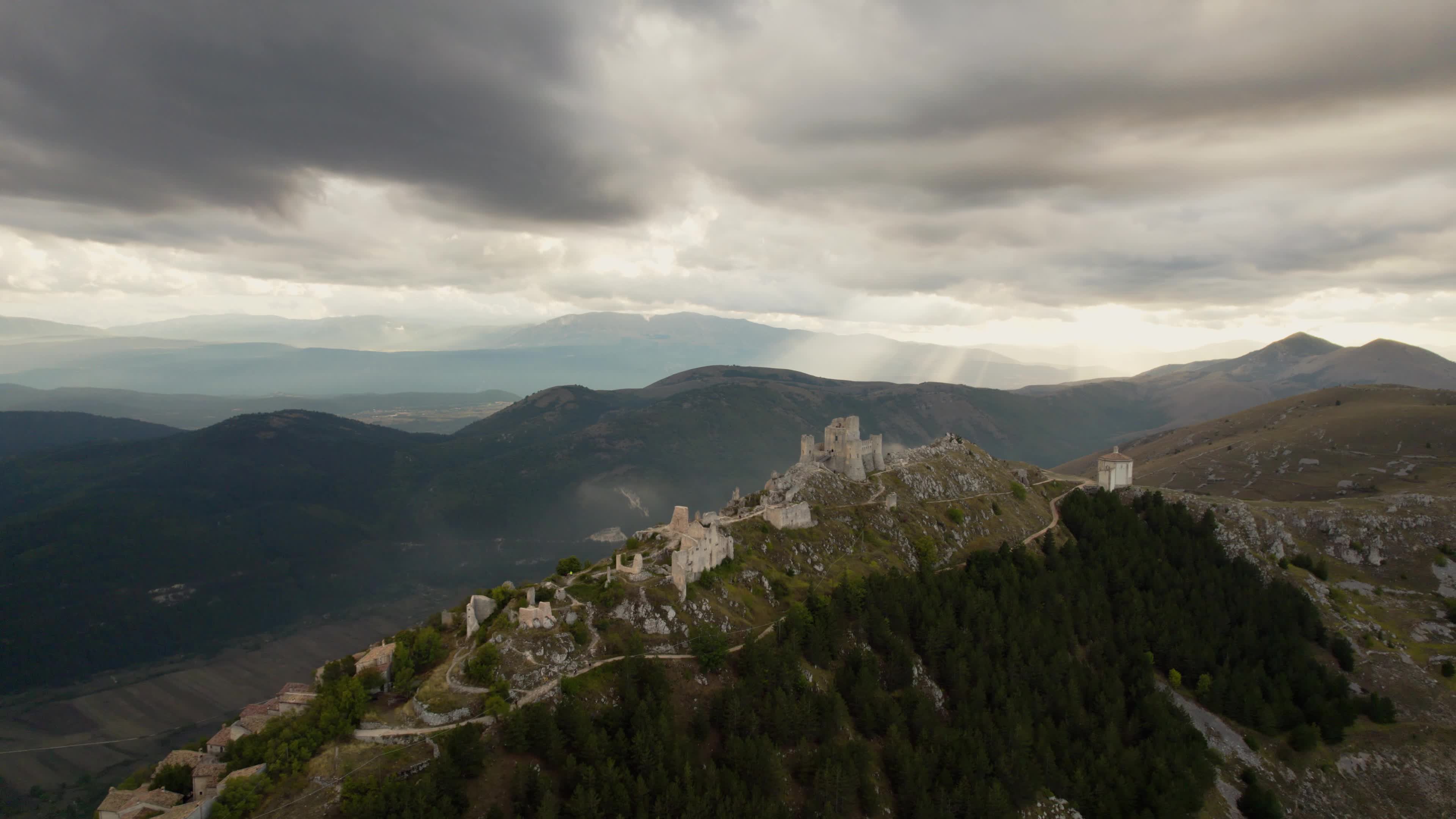 Drone View Of The Castle Of Rocca Calascio