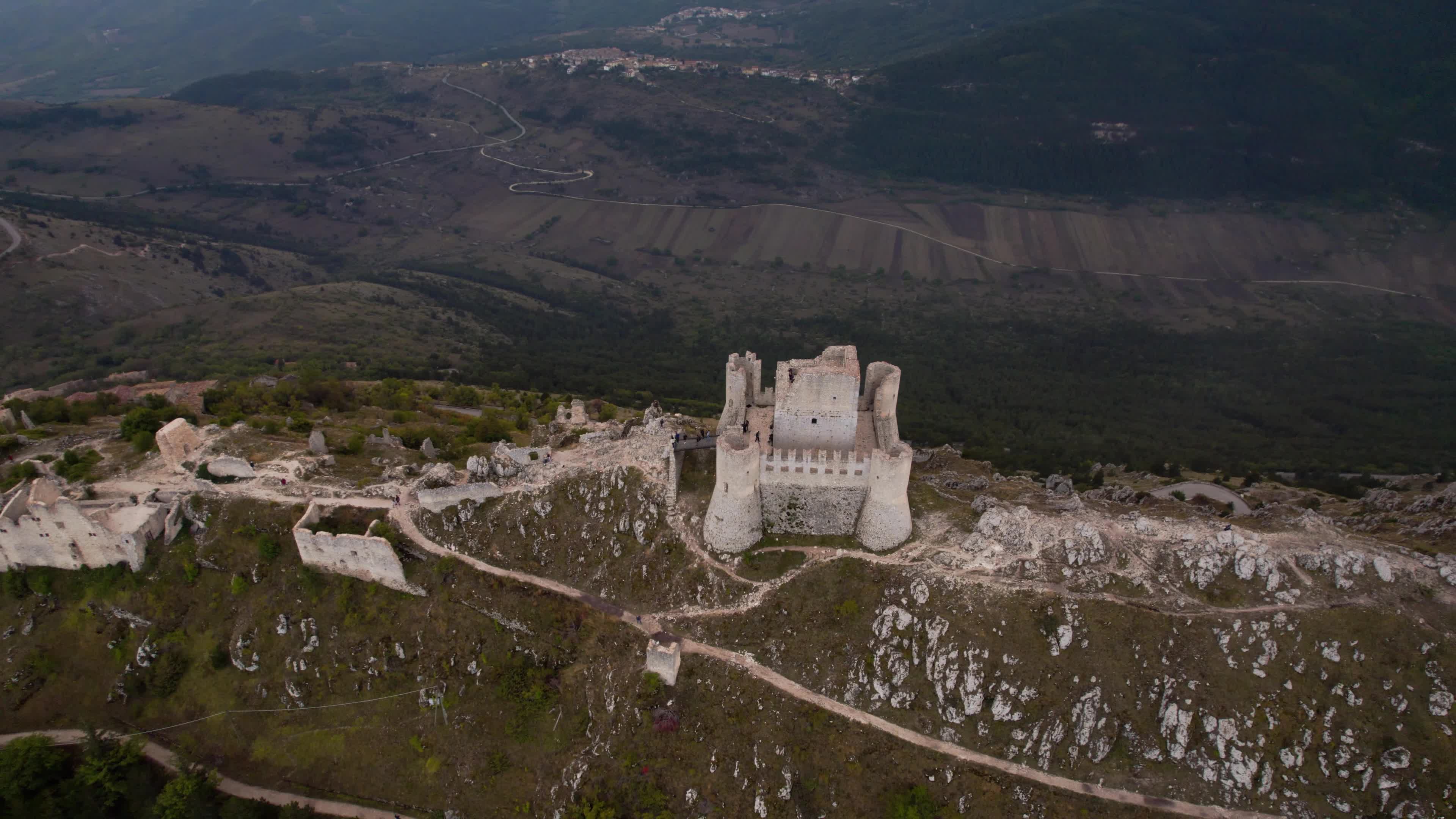 Drone View Of The Castle Of Rocca Calascio