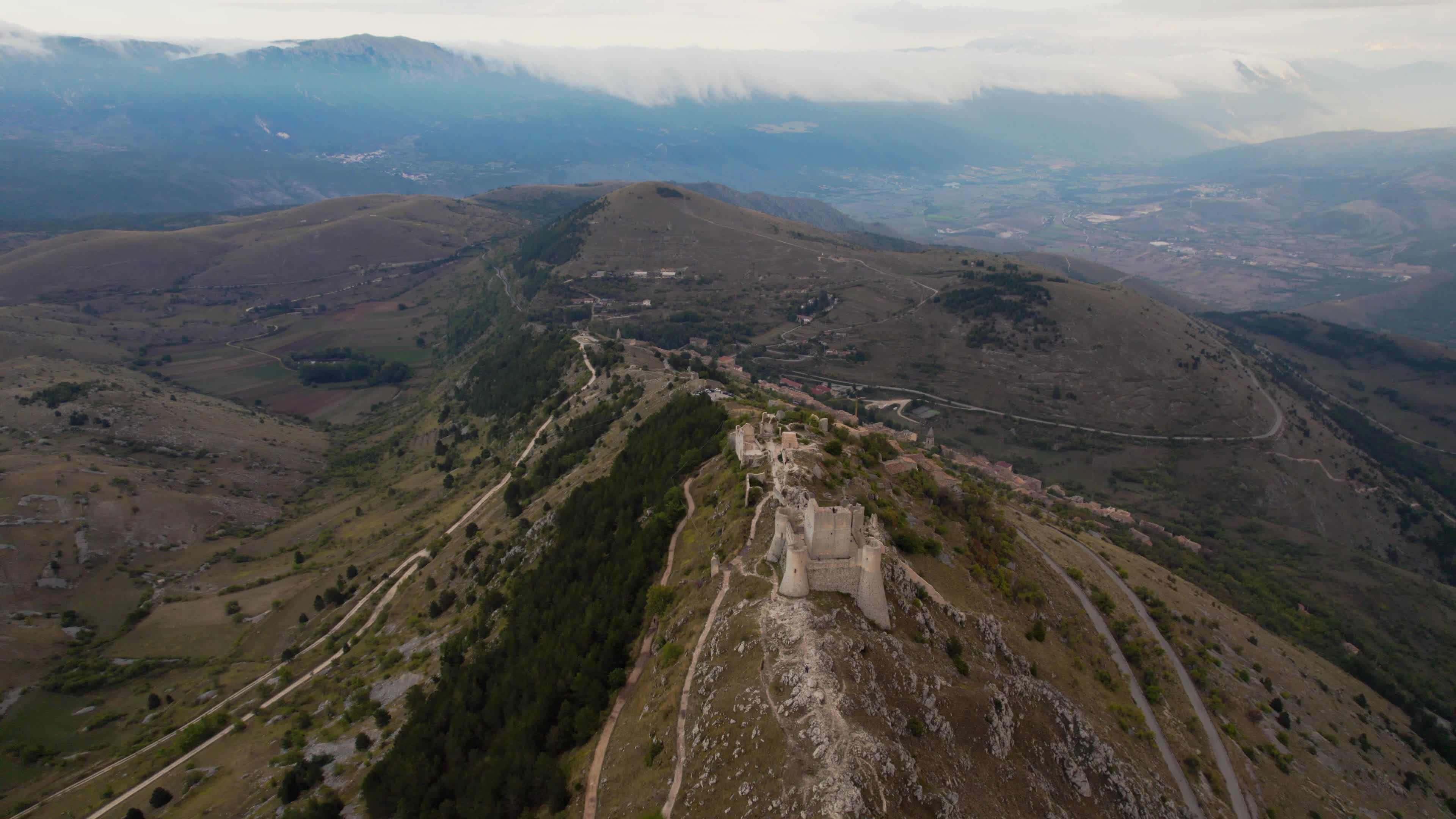 Drone View Of The Castle Of Rocca Calascio