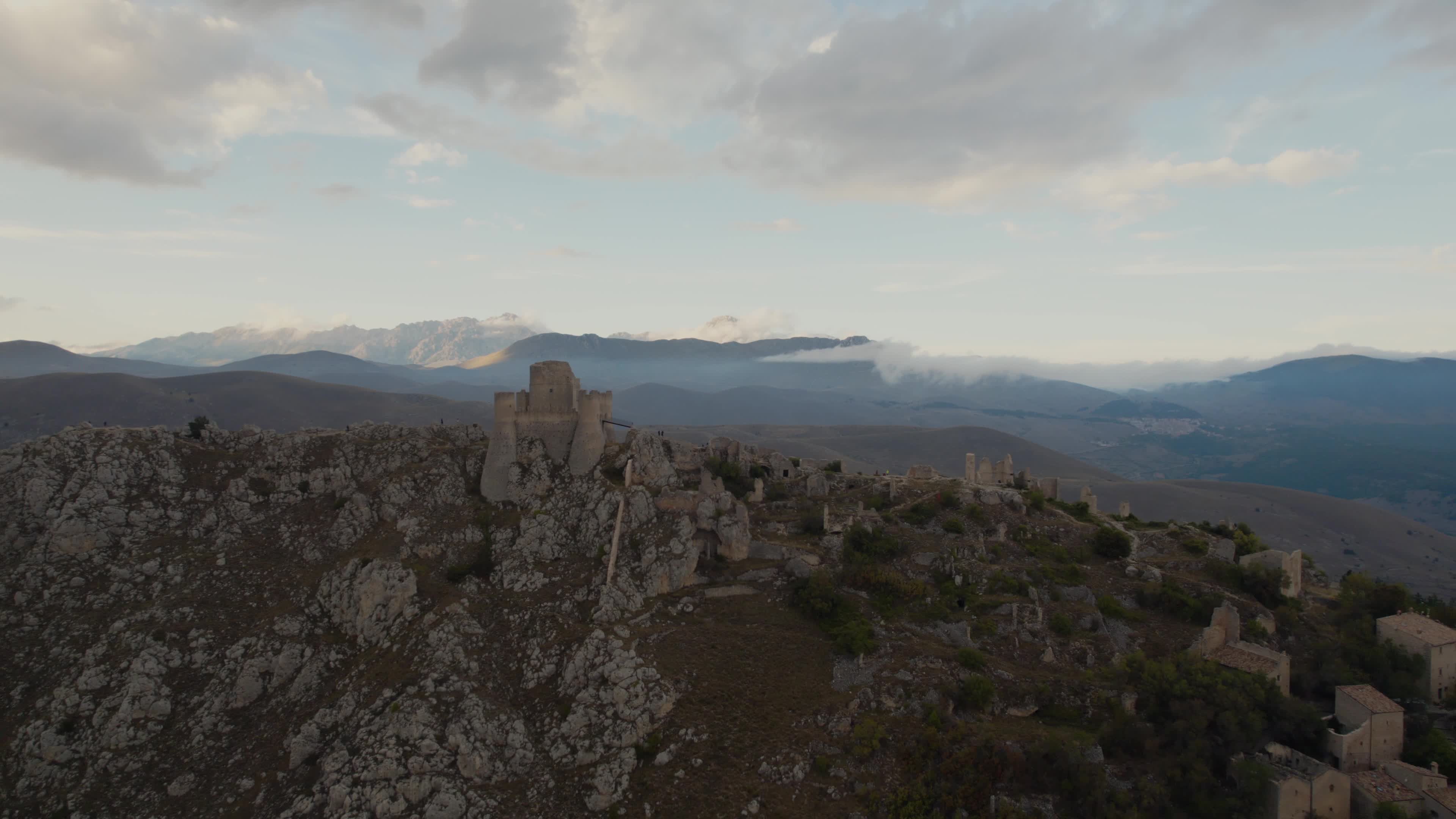 Drone View Of The Castle Of Rocca Calascio