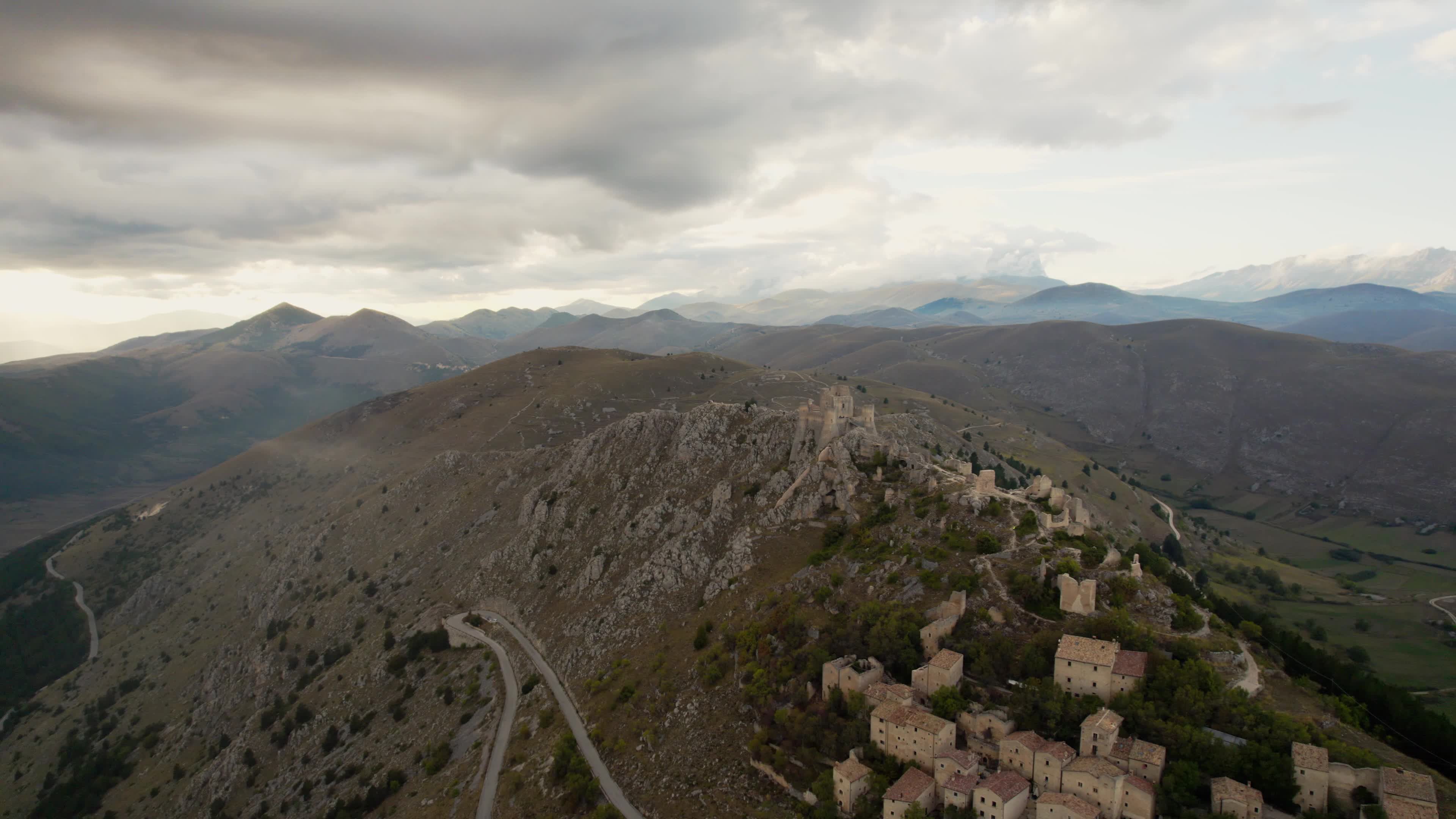 Drone View Of The Castle Of Rocca Calascio