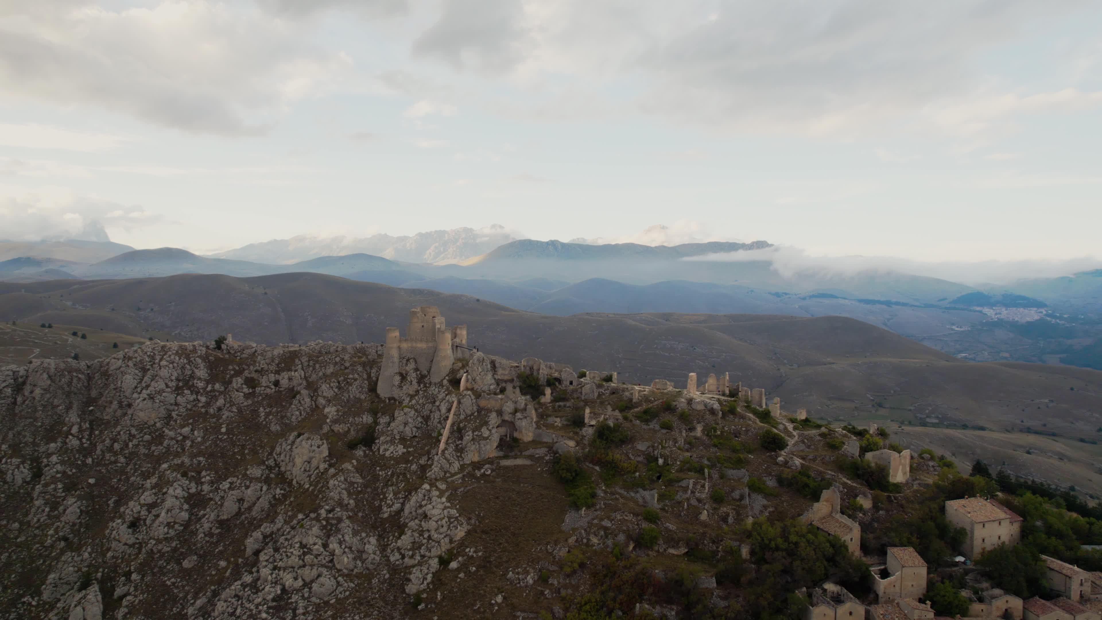 Drone View Of The Castle Of Rocca Calascio