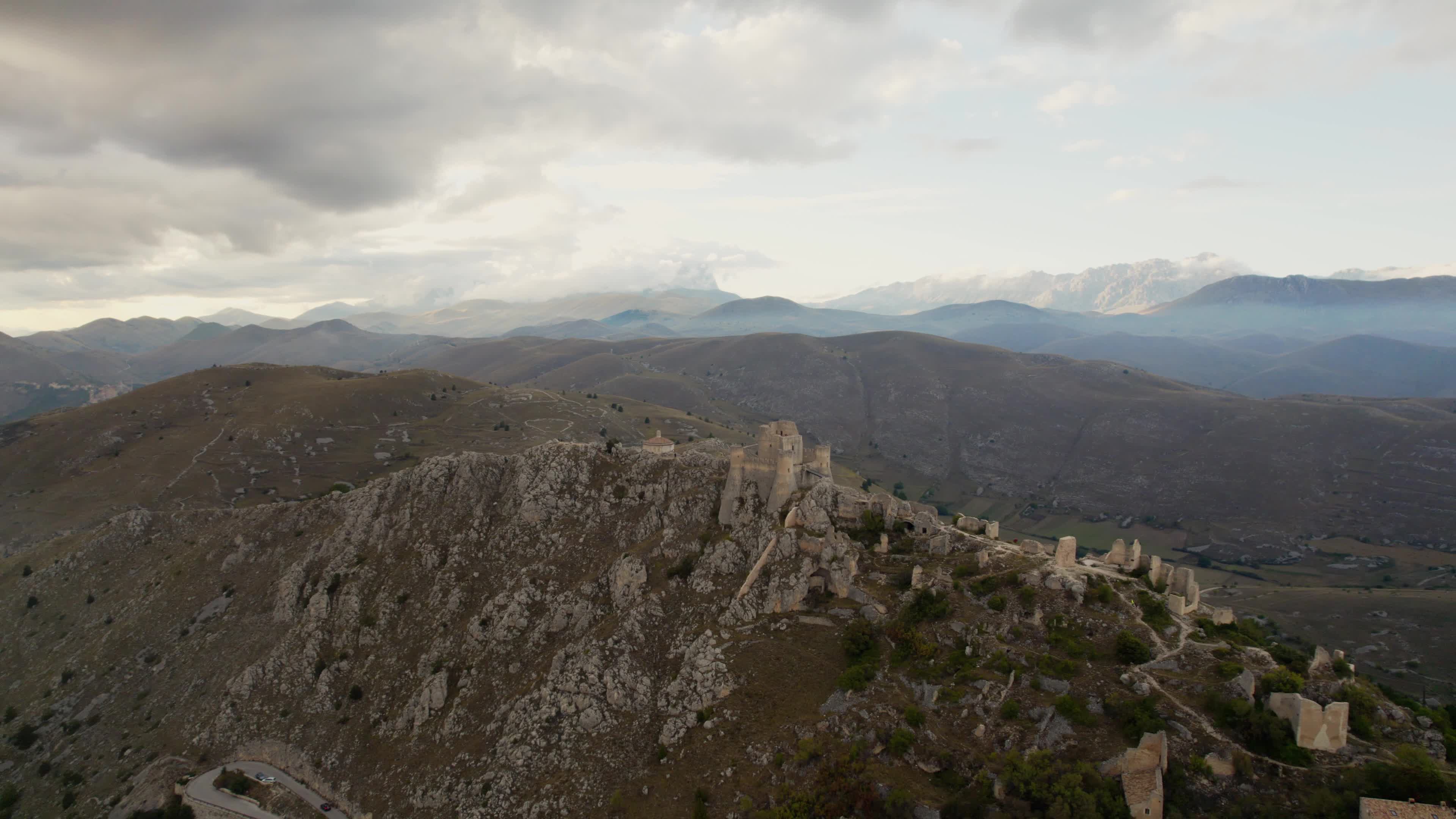 Drone View Of The Castle Of Rocca Calascio
