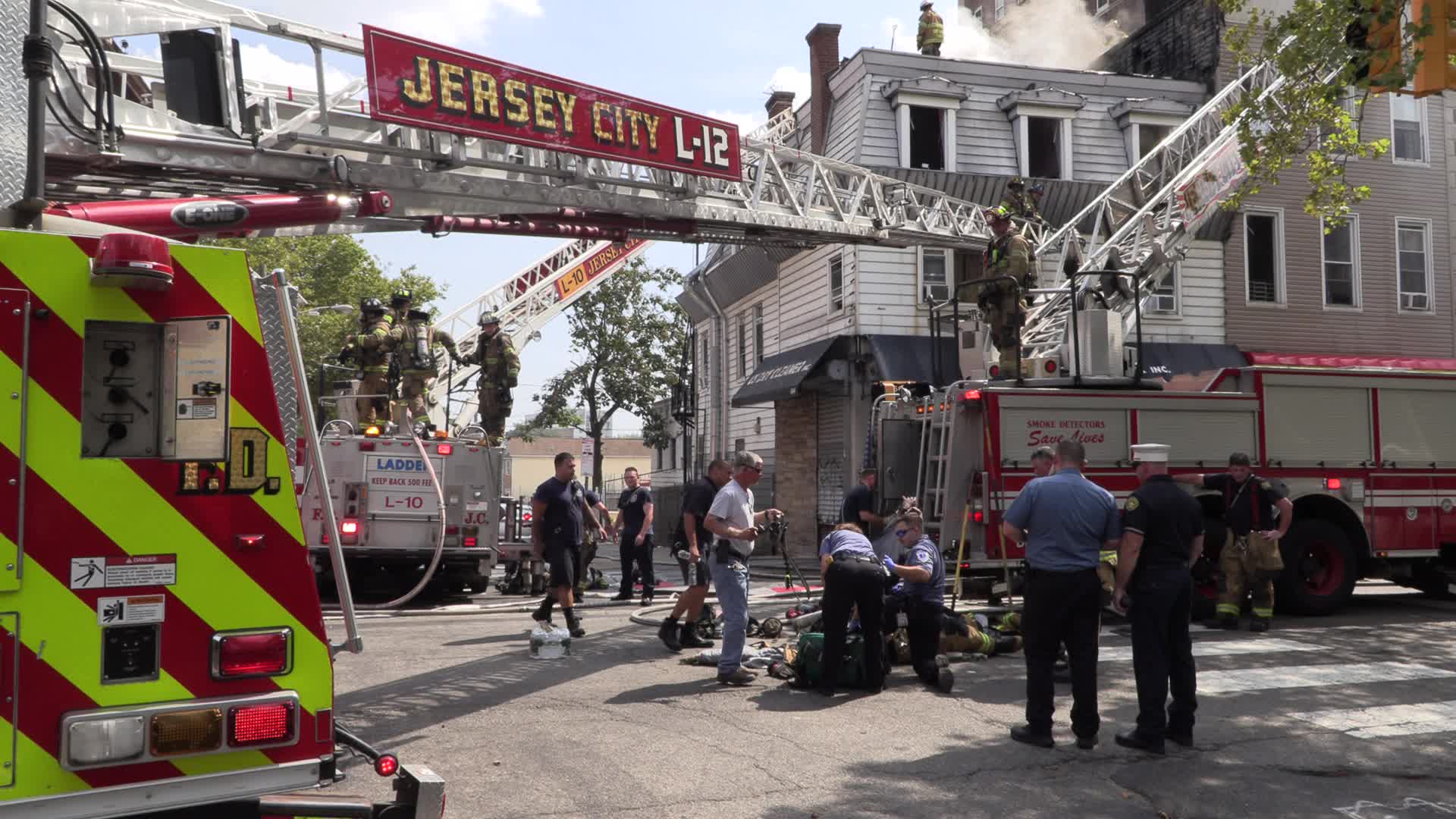 NJ: Three Alarm Fire Jersey City