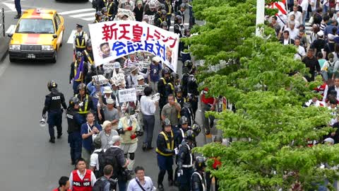 Protests in Tokyo as Trump visits Japan