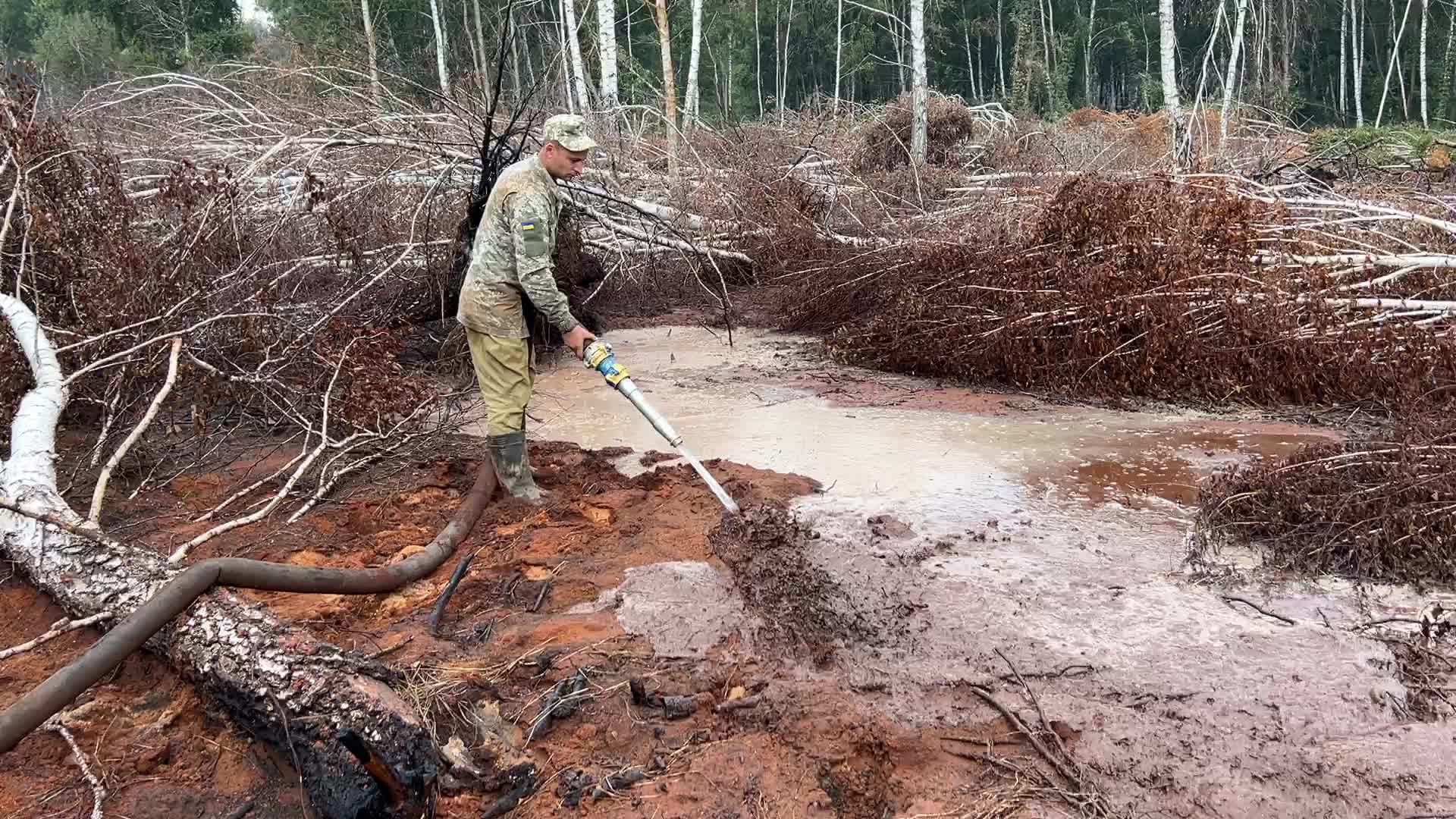 Peat Soil Fire Continues To Burn In The Kyiv Region 