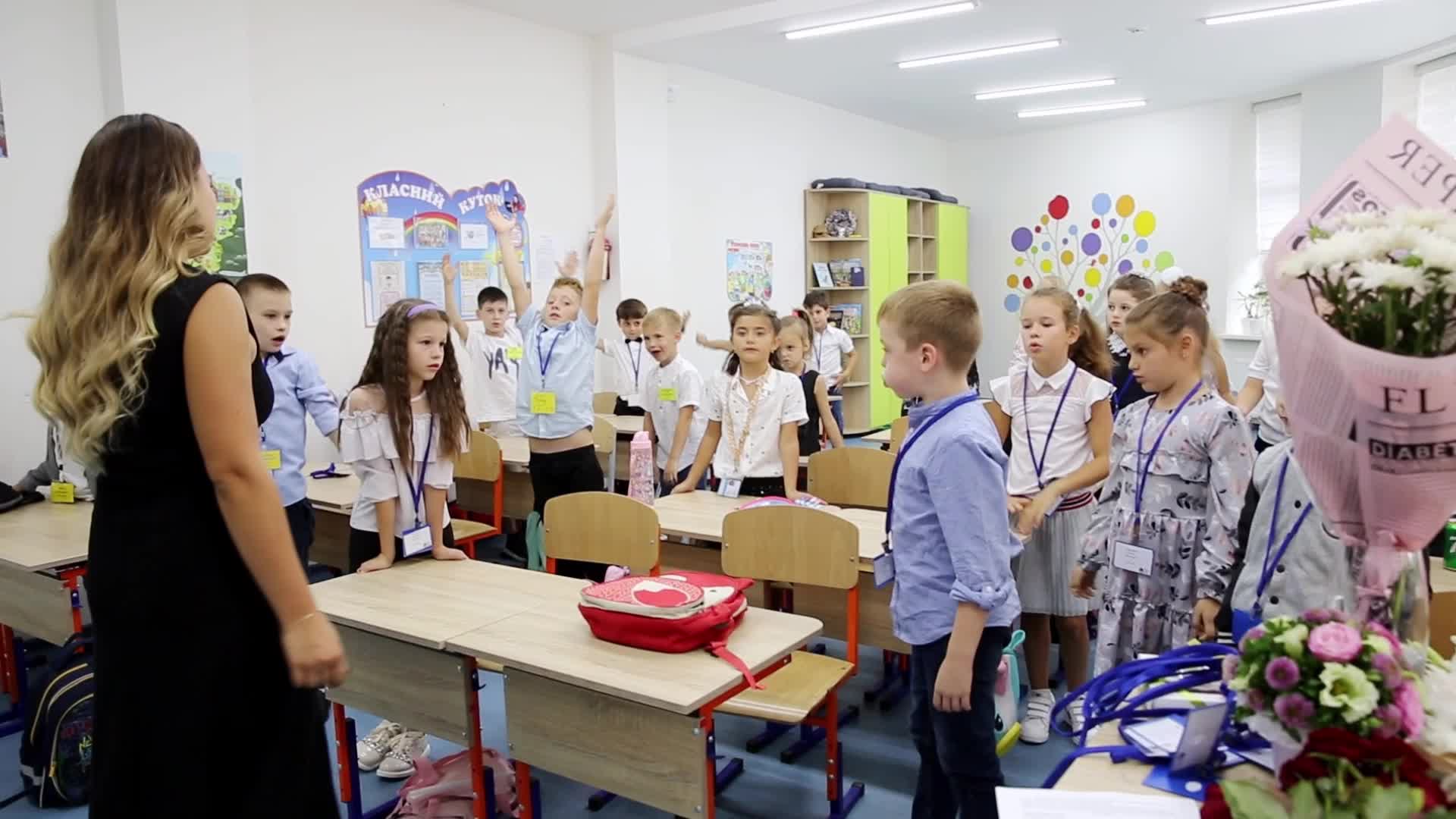 Ukrainian children begin the school year in Odessa