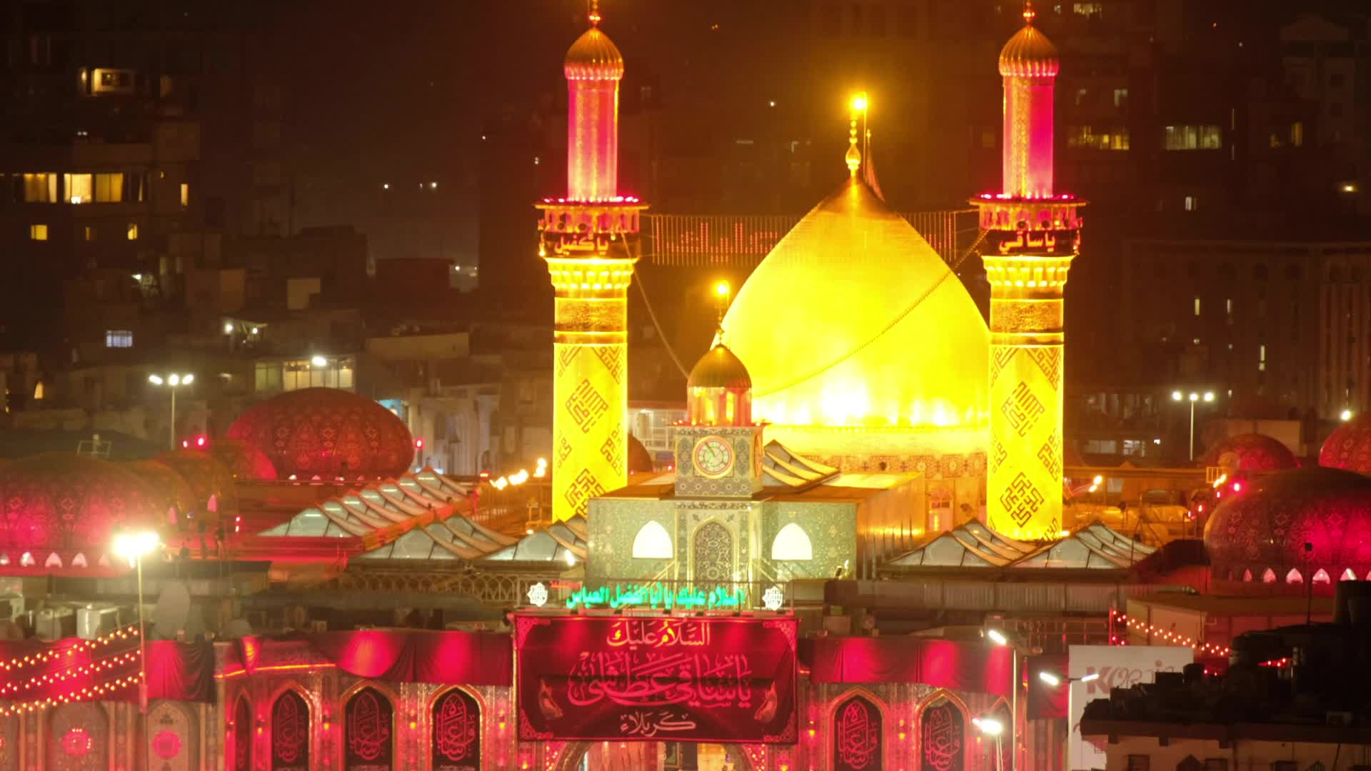 Arbain is commemorated in Karbala by Muslims from Islamic countries