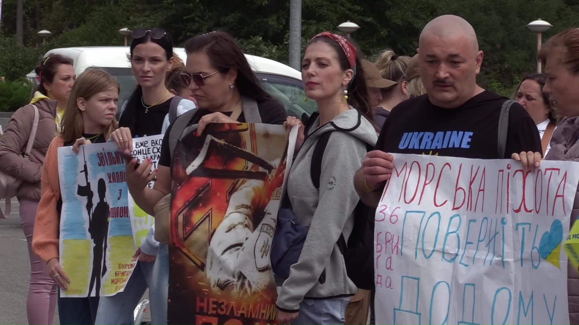 Rally of relatives of Ukrainian prisoners of war (POW) in Odesa, amid Russia's invasion of Ukraine.