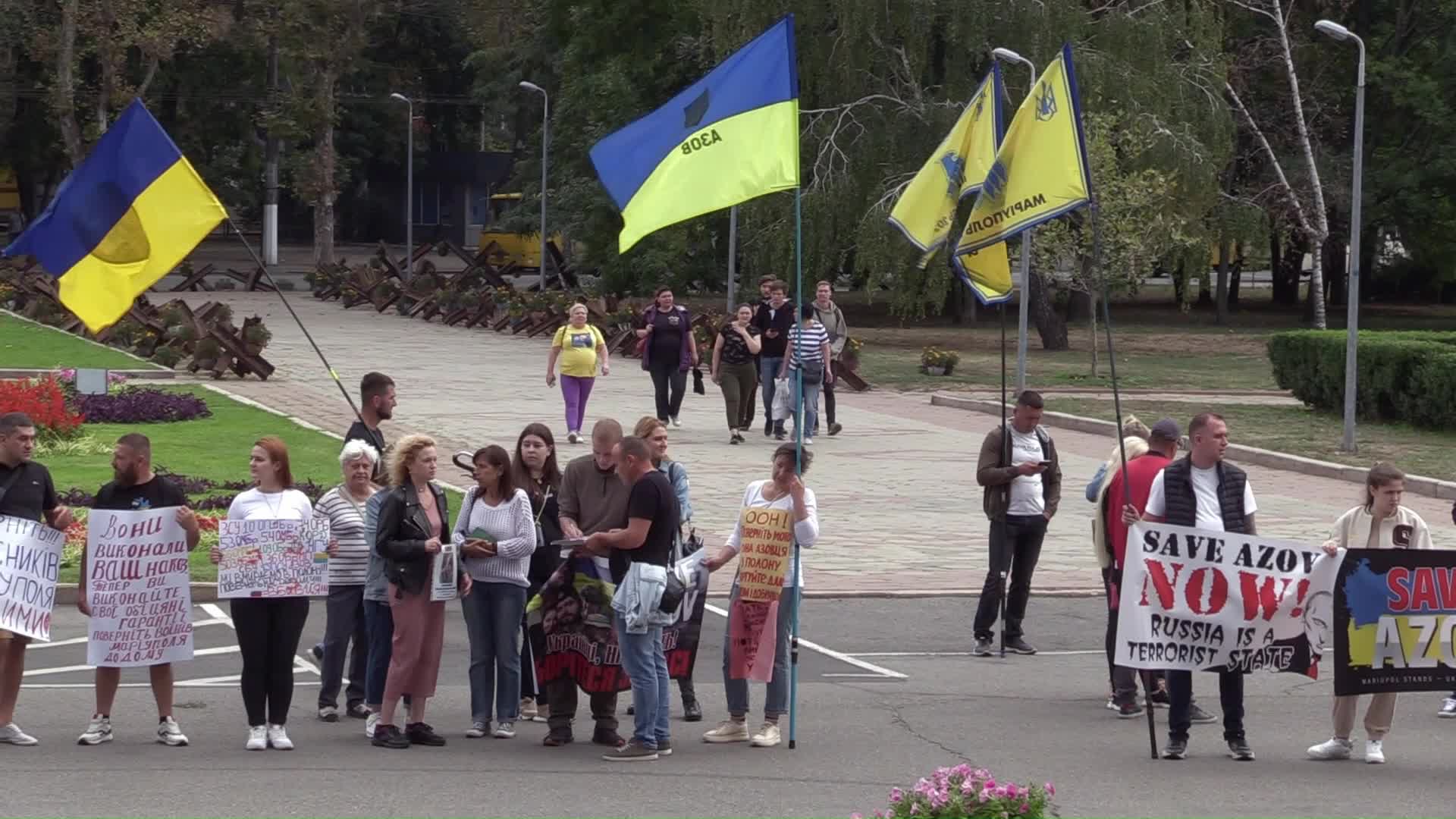 Rally of relatives of Ukrainian prisoners of war (POW) in Odesa, amid Russia's invasion of Ukraine.