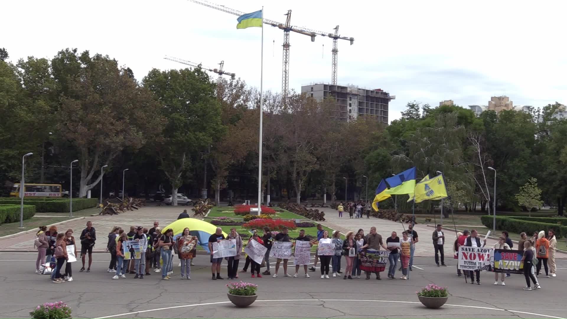 Rally of relatives of Ukrainian prisoners of war (POW) in Odesa, amid Russia's invasion of Ukraine.