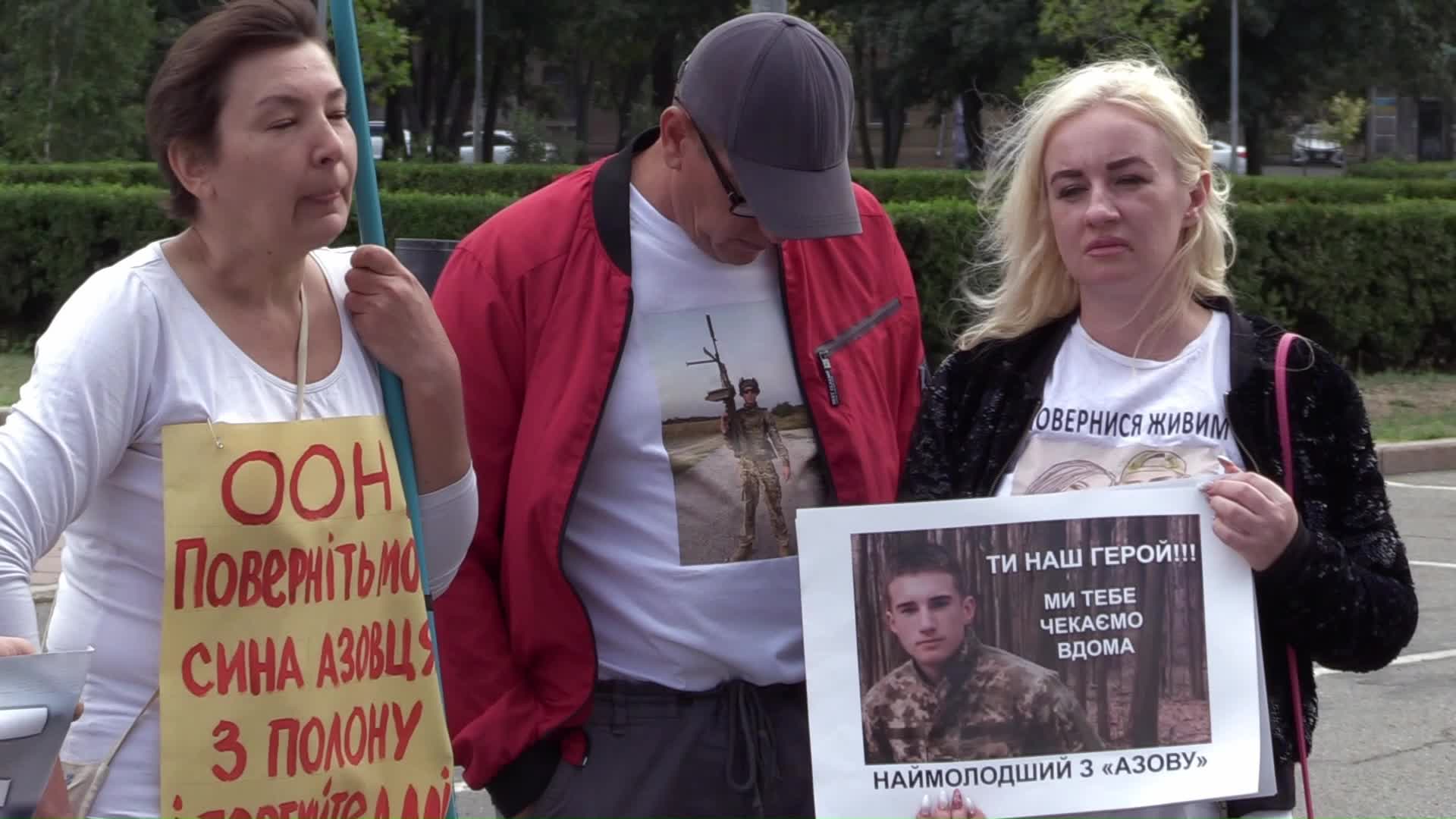 Rally of relatives of Ukrainian prisoners of war (POW) in Odesa, amid Russia's invasion of Ukraine.